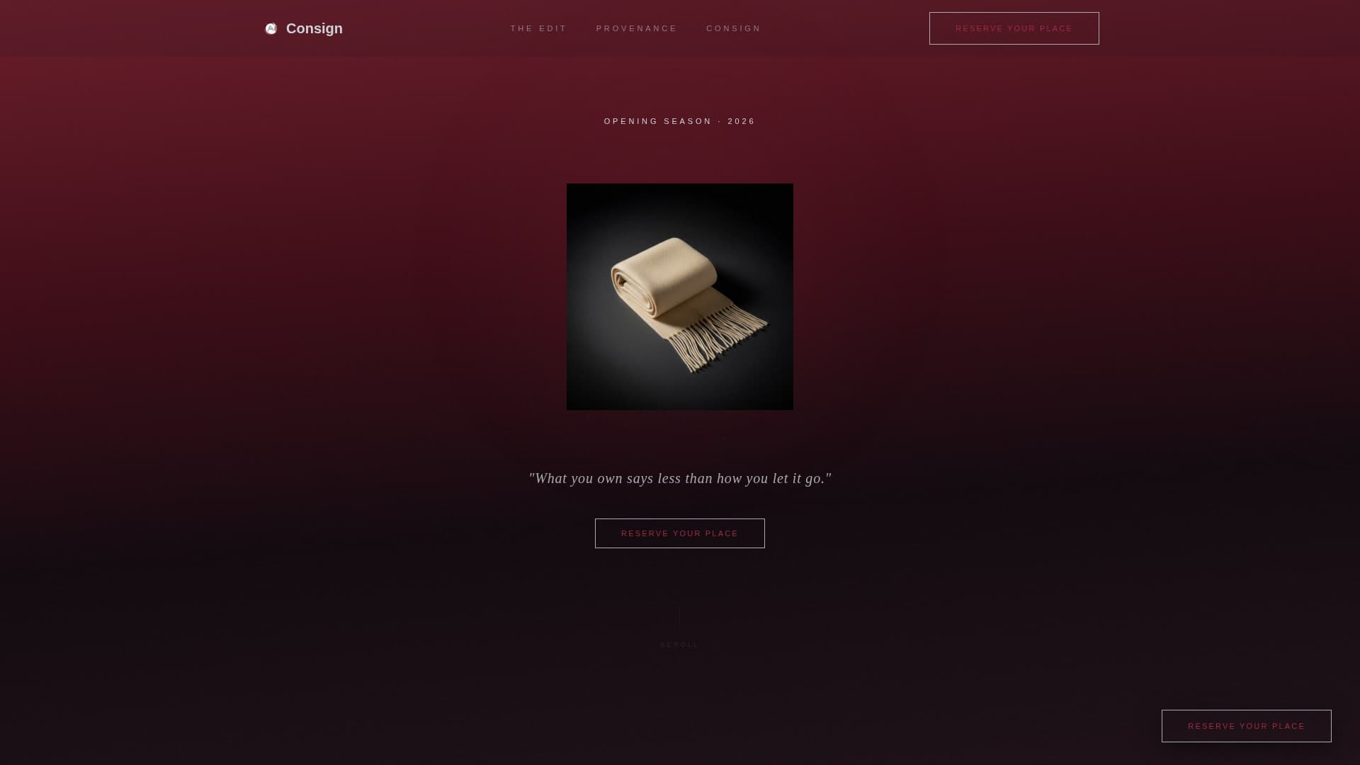 Consign - Refined Resale Landing Page Template