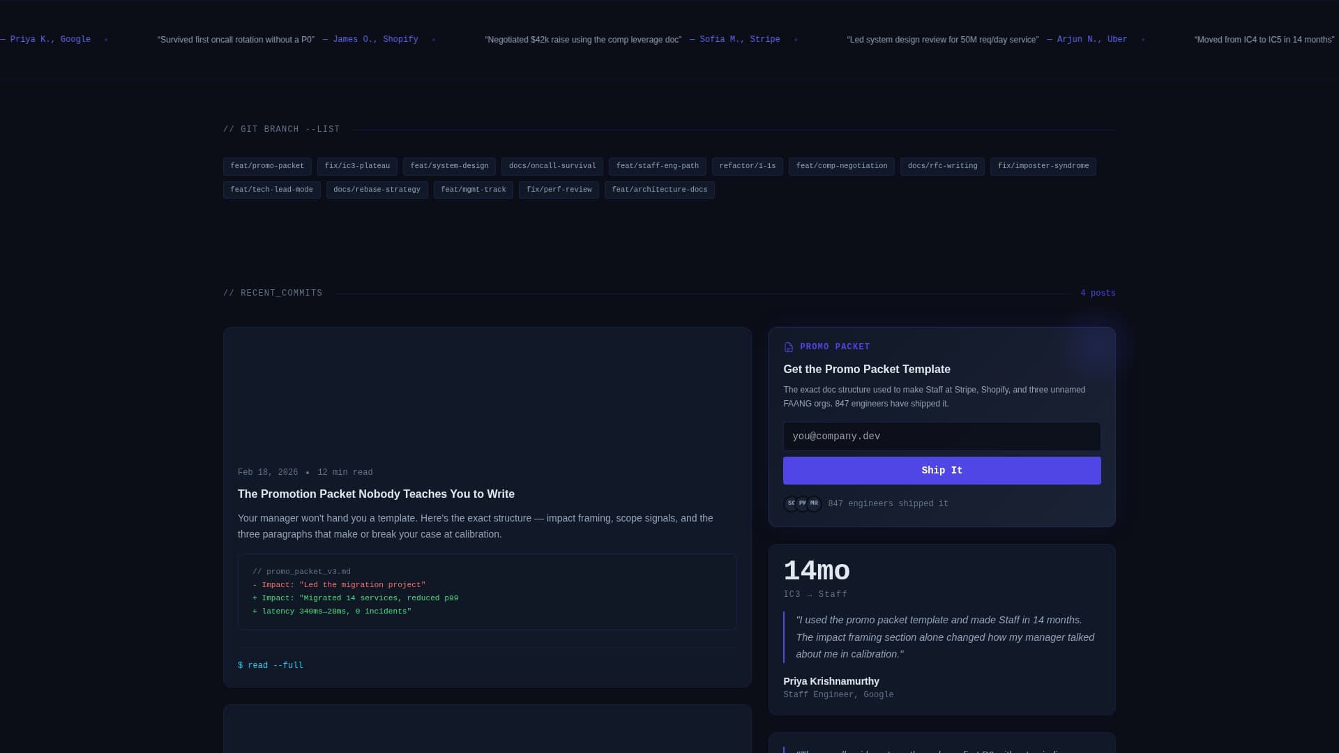 Commit - Electric Softwareengineer Landing Page Template