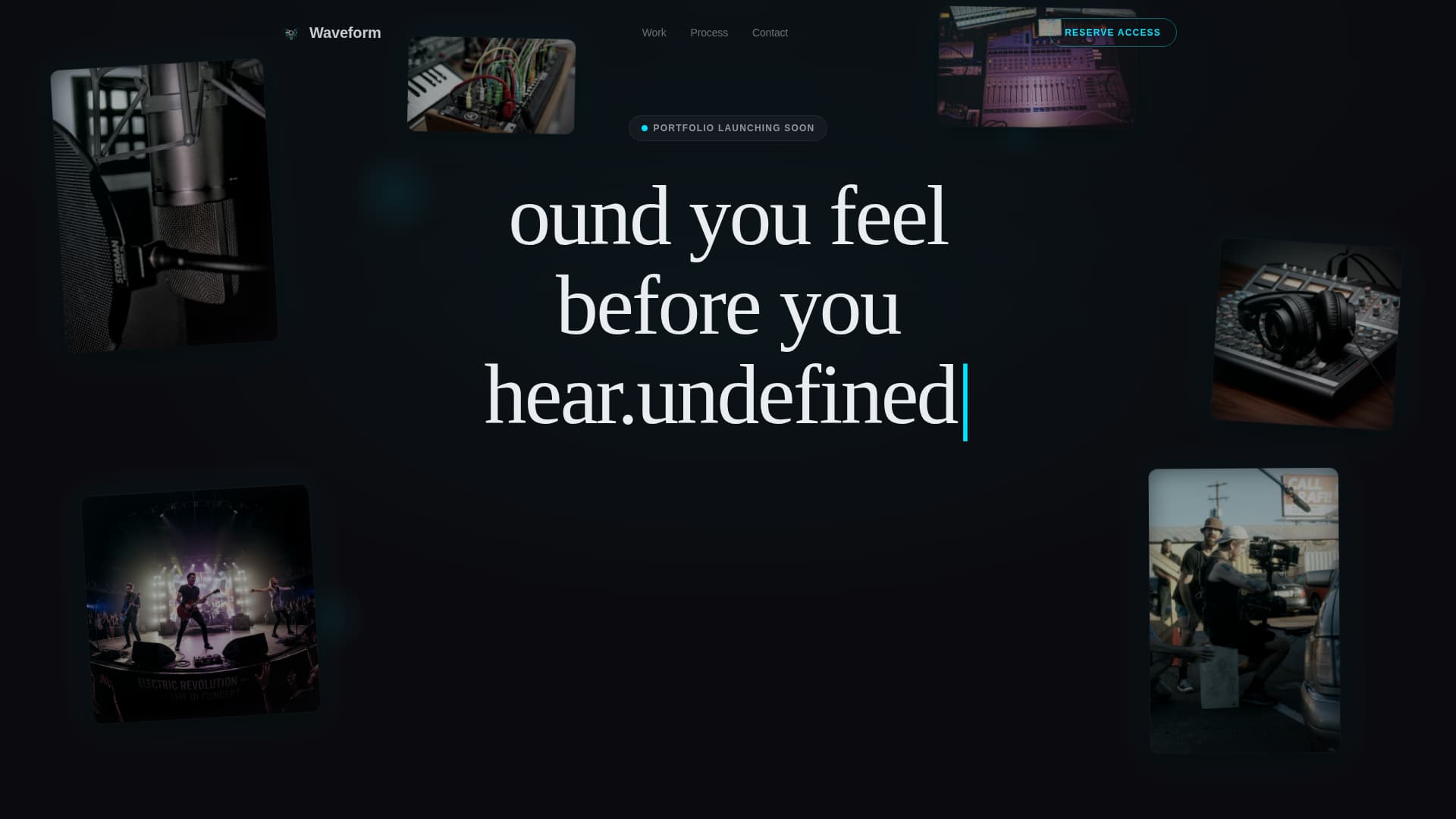 Sound Designer Portfolio Pre-Launch Website Template