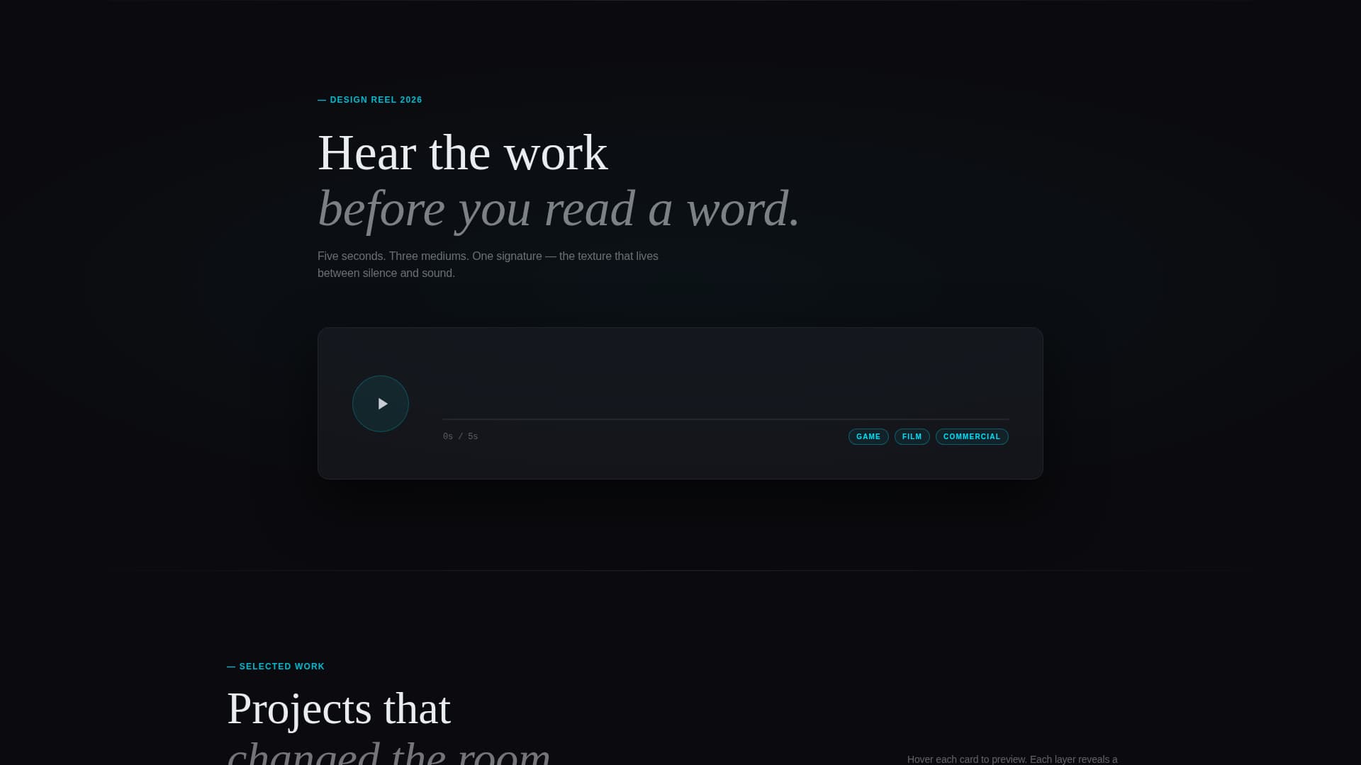 Sound Designer Portfolio Pre-Launch Website Template