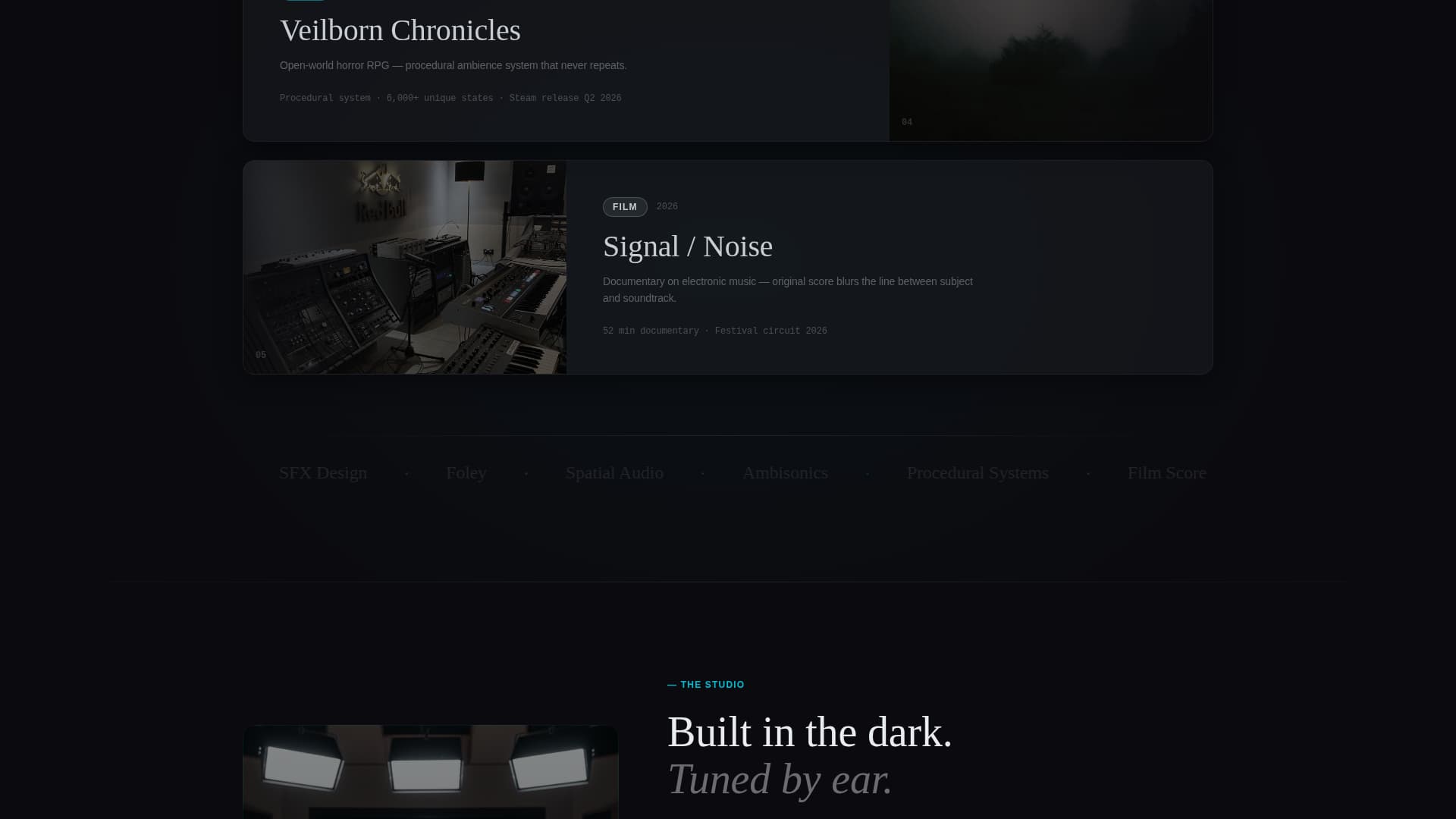 Sound Designer Portfolio Pre-Launch Website Template