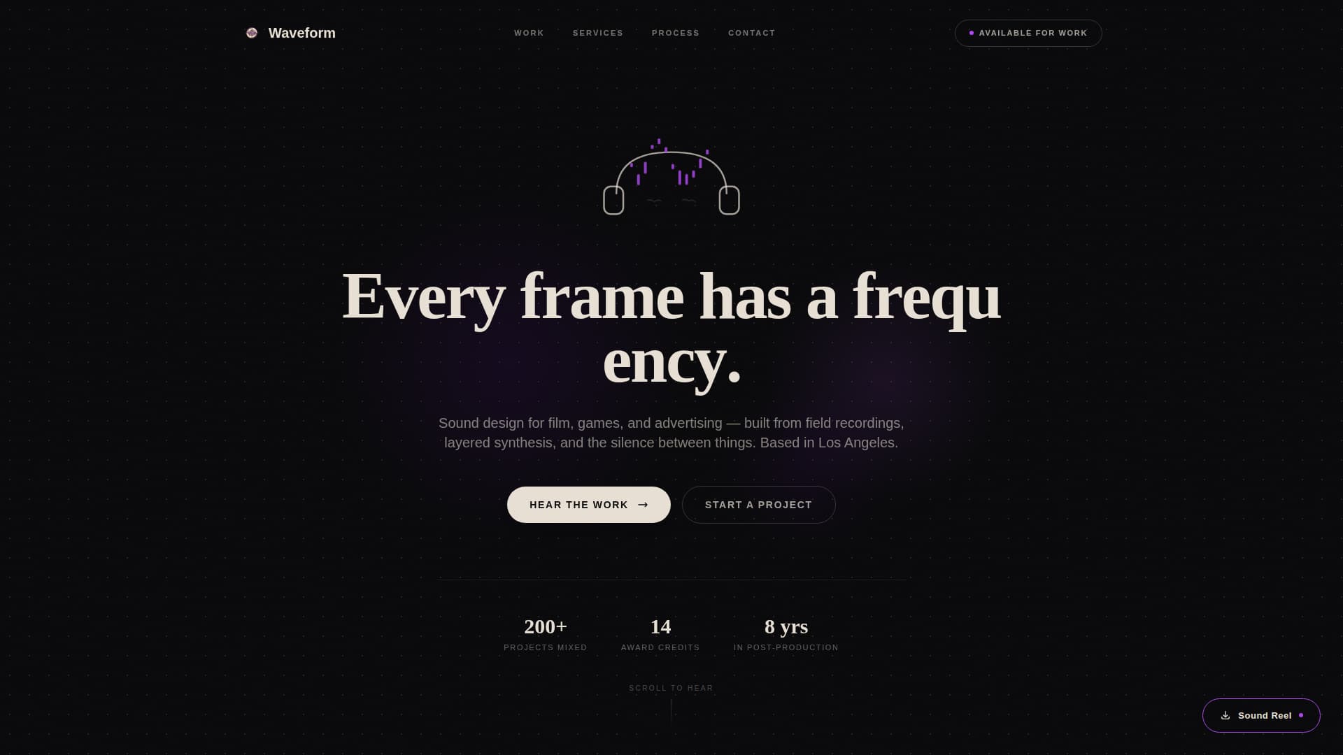 Sound Designer Portfolio Portfolio Website Template