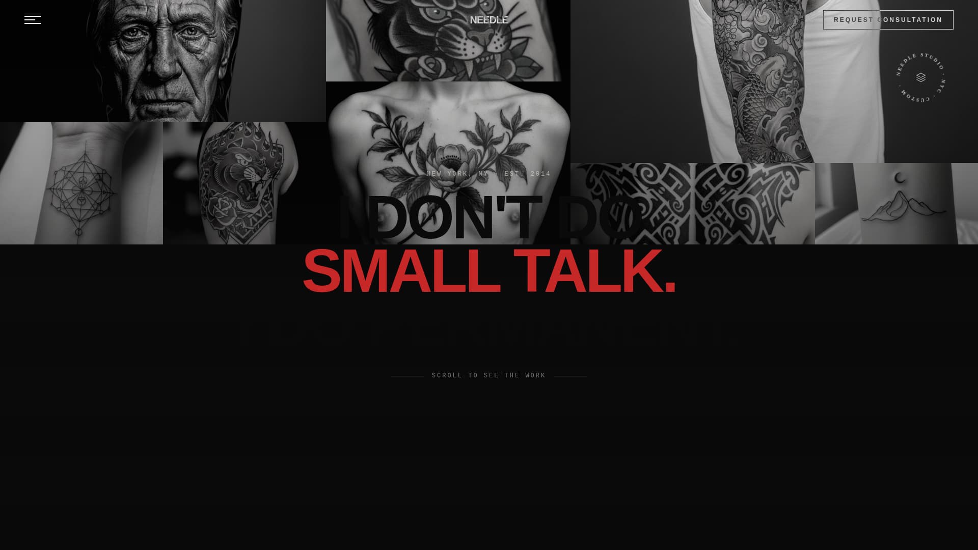 Needle - Bold Tattooartist Landing Page Template