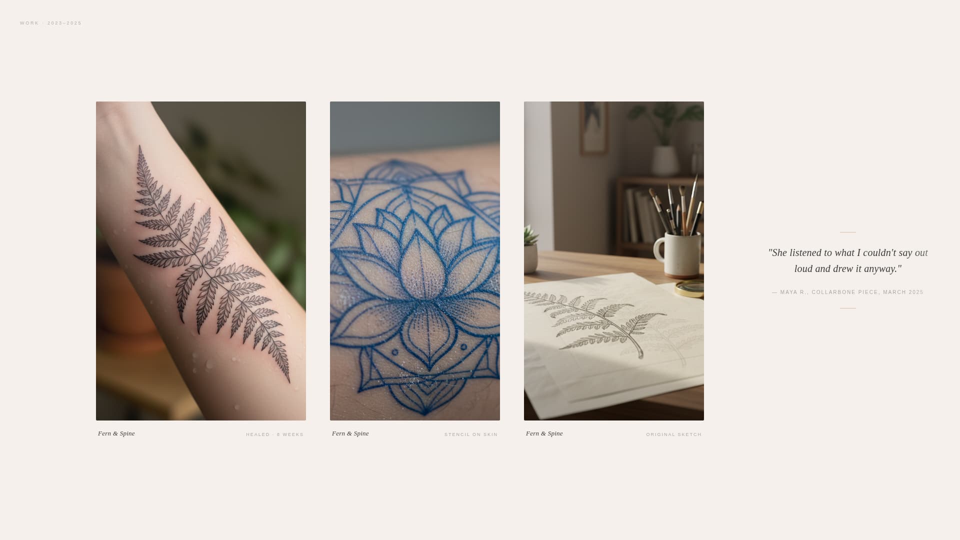 Ink - Elegant Tattoo Landing Page Template
