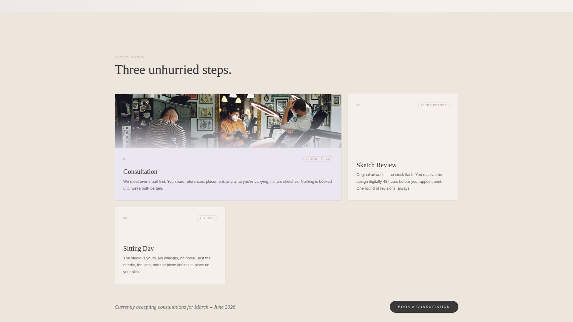 Ink - Elegant Tattoo Landing Page Template