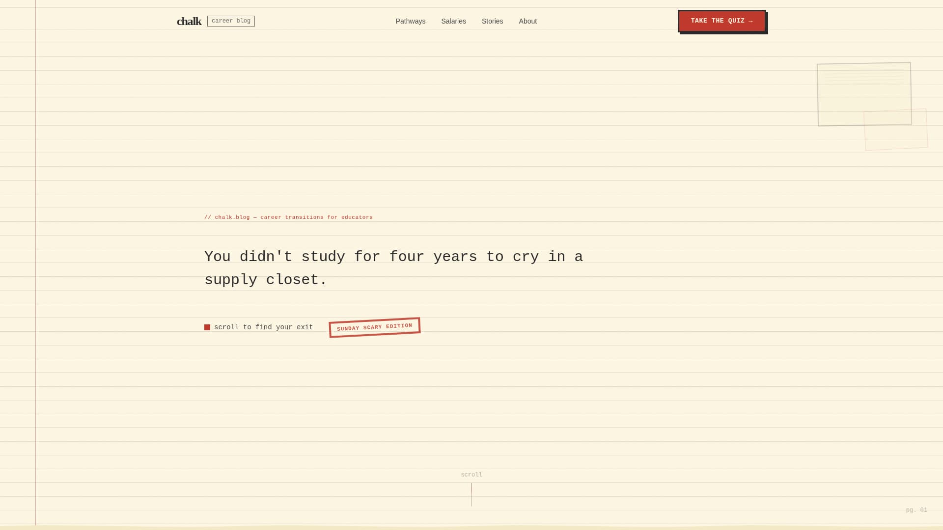 Chalk - Bold Educator Landing Page Template