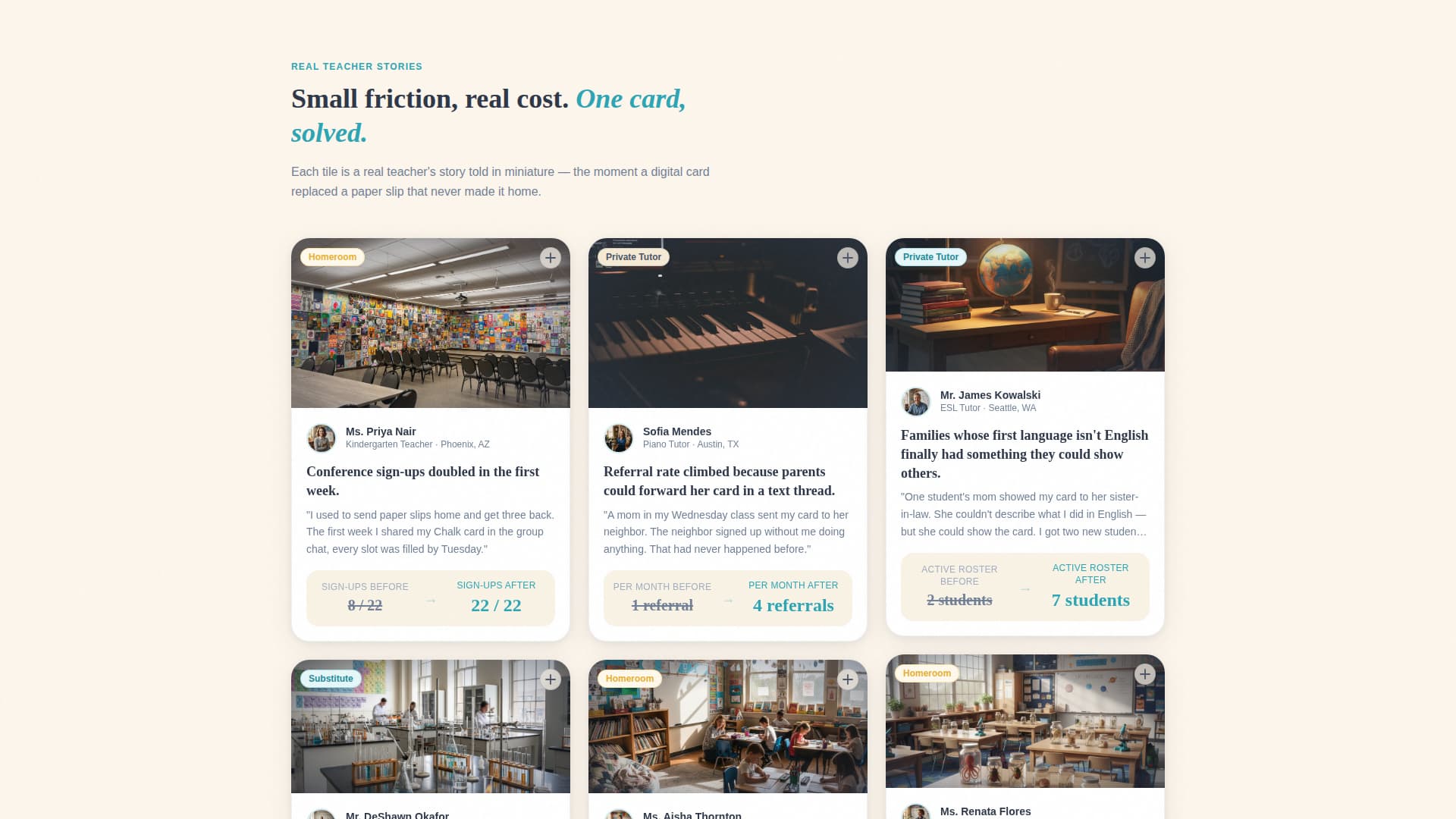 Chalk - Inspiring Teacher Landing Page Template