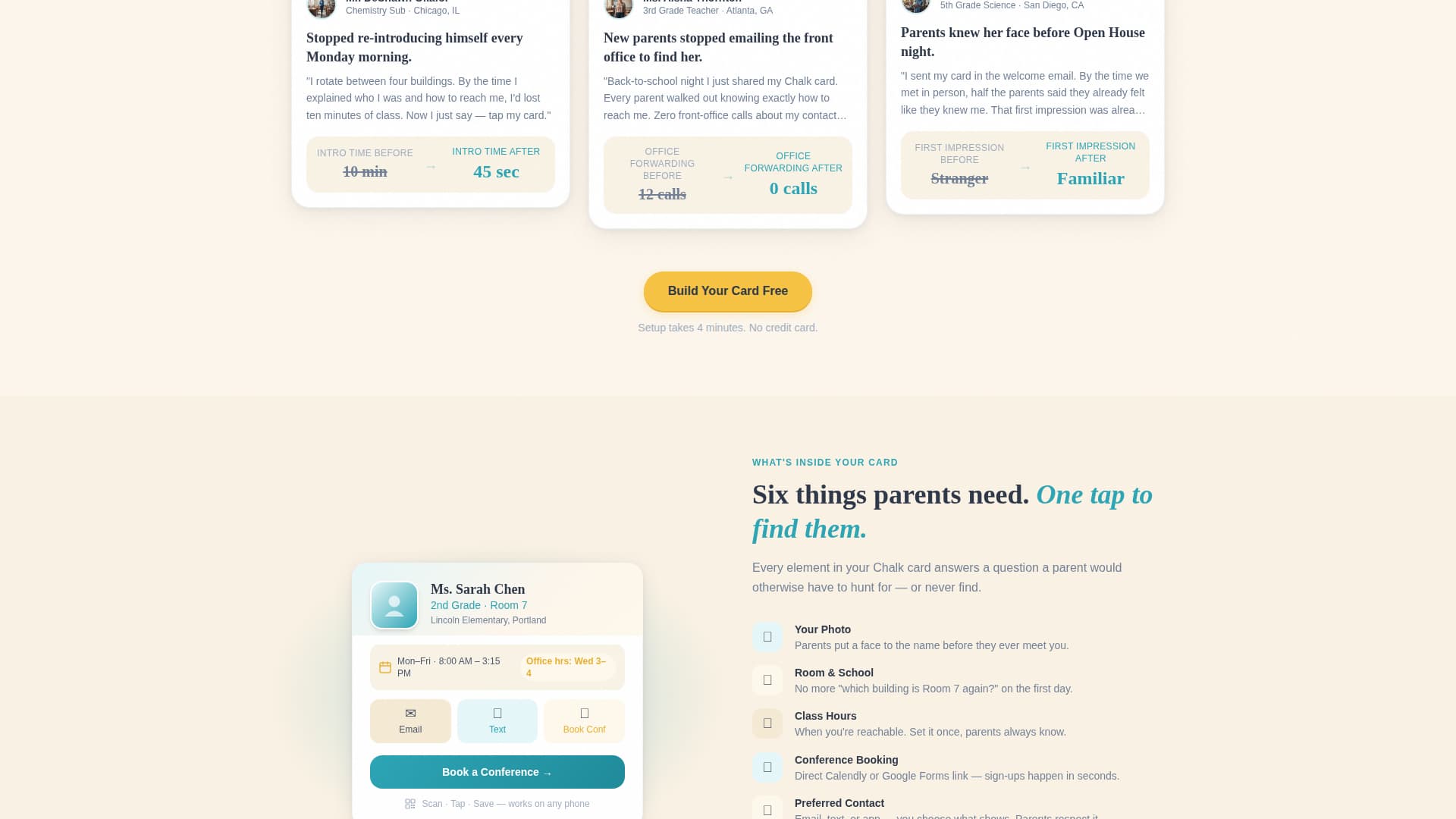Chalk - Inspiring Teacher Landing Page Template