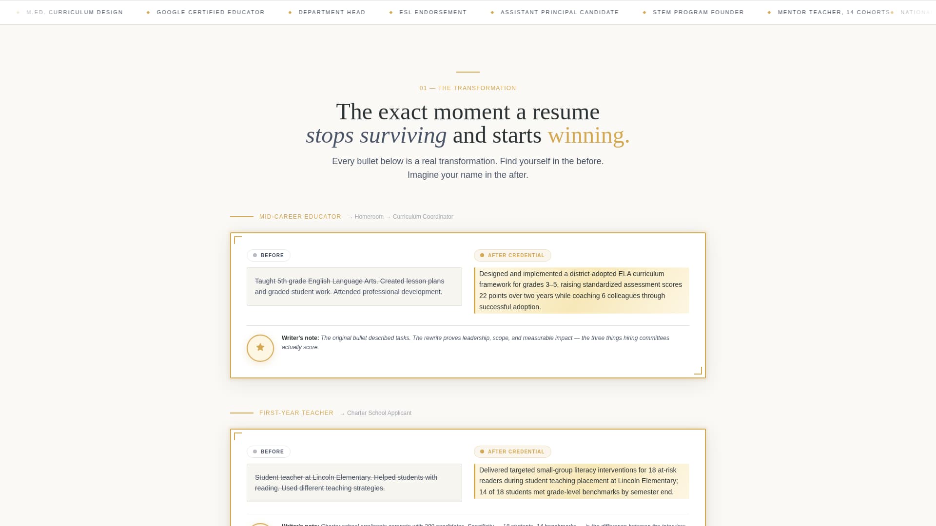 Teacher - Modern Professional Landing Page Template