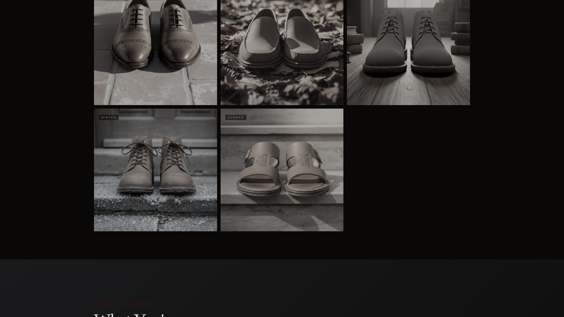 Footwear Brand Pricing Website Template