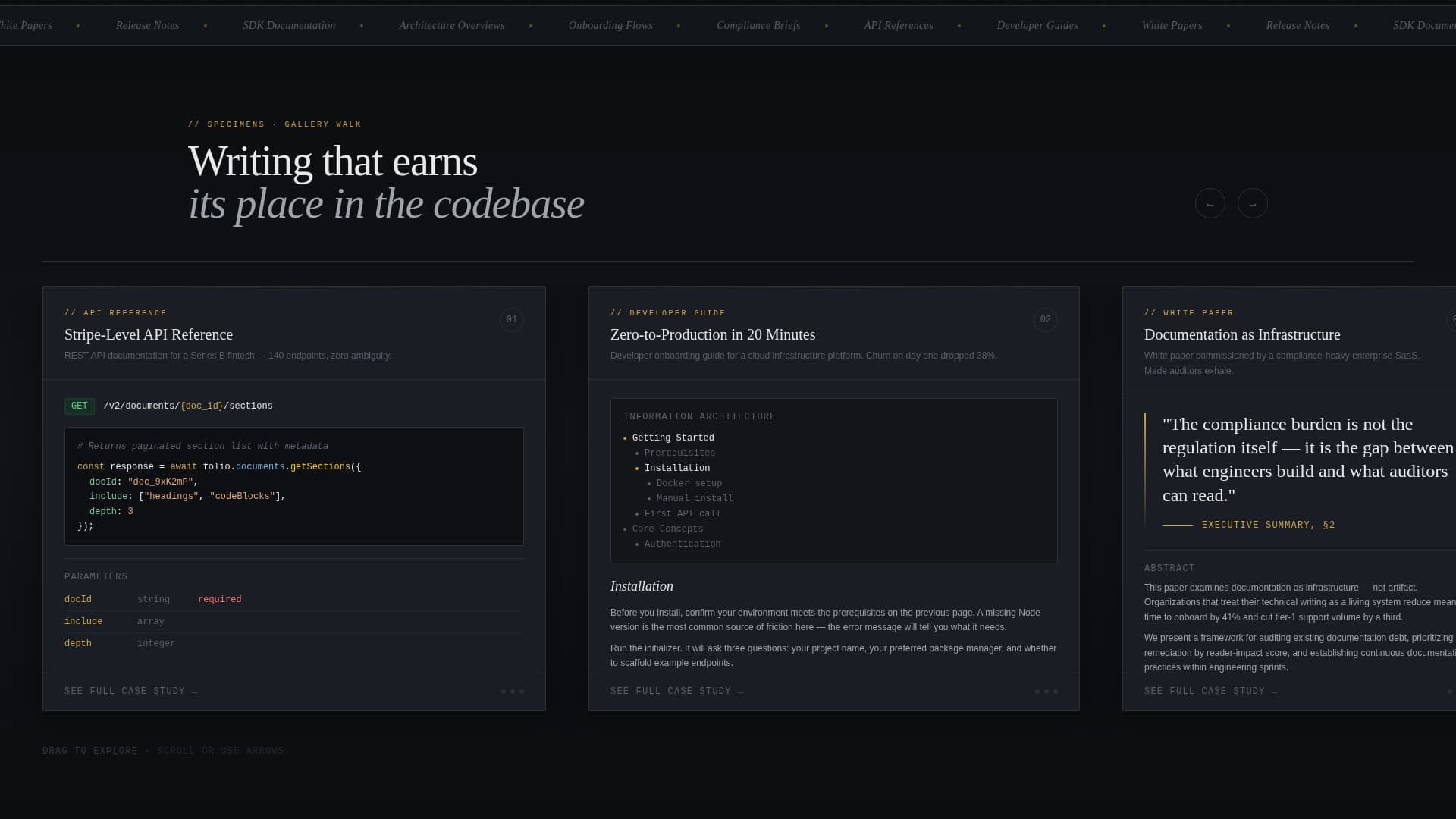 Folio - Precision Technicalwriter Landing Page Template