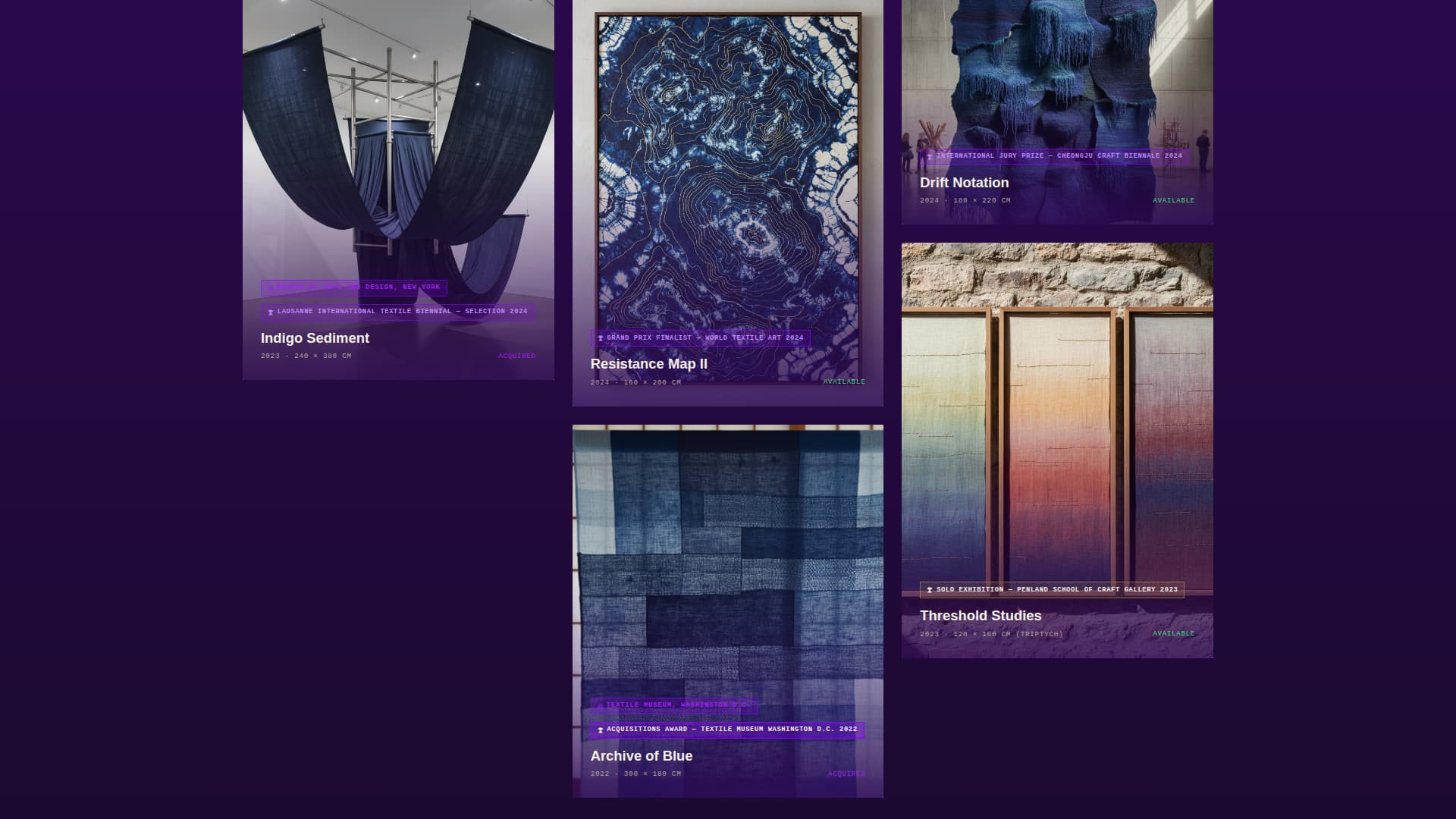 Loom - Awardwinning Textileartist Landing Page Template