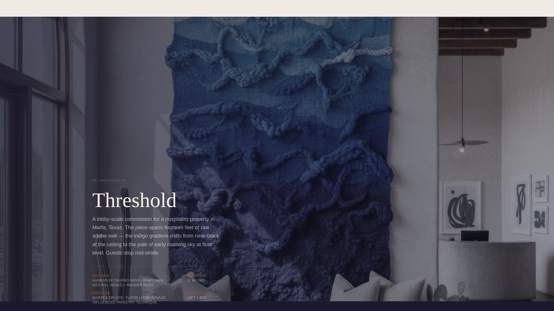 Textile Artist Portfolio Portfolio Website Template