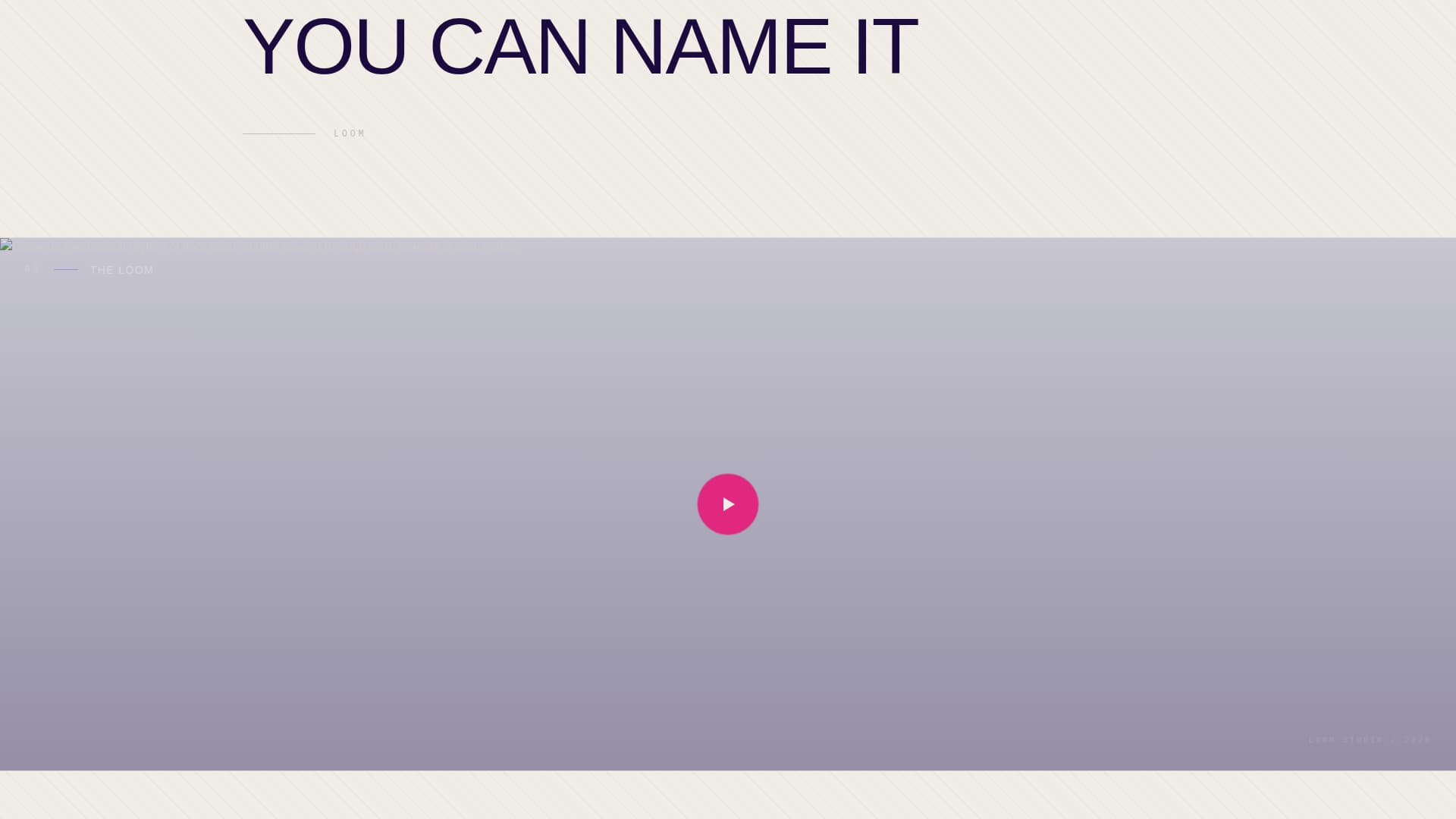 Loom - Immersive Textileartist Landing Page Template