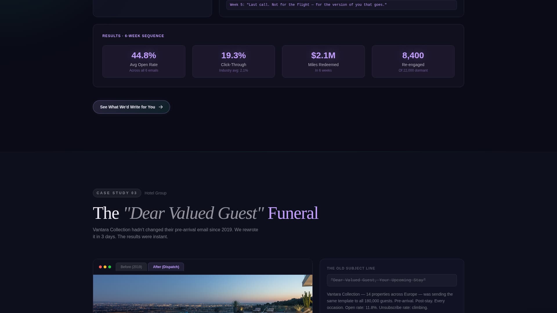 Dispatch - Compelling Travelemail Landing Page Template