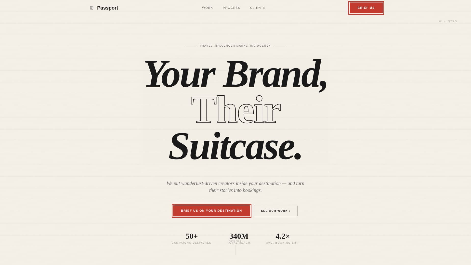 Passport - Wanderlust Influencer Landing Page Template