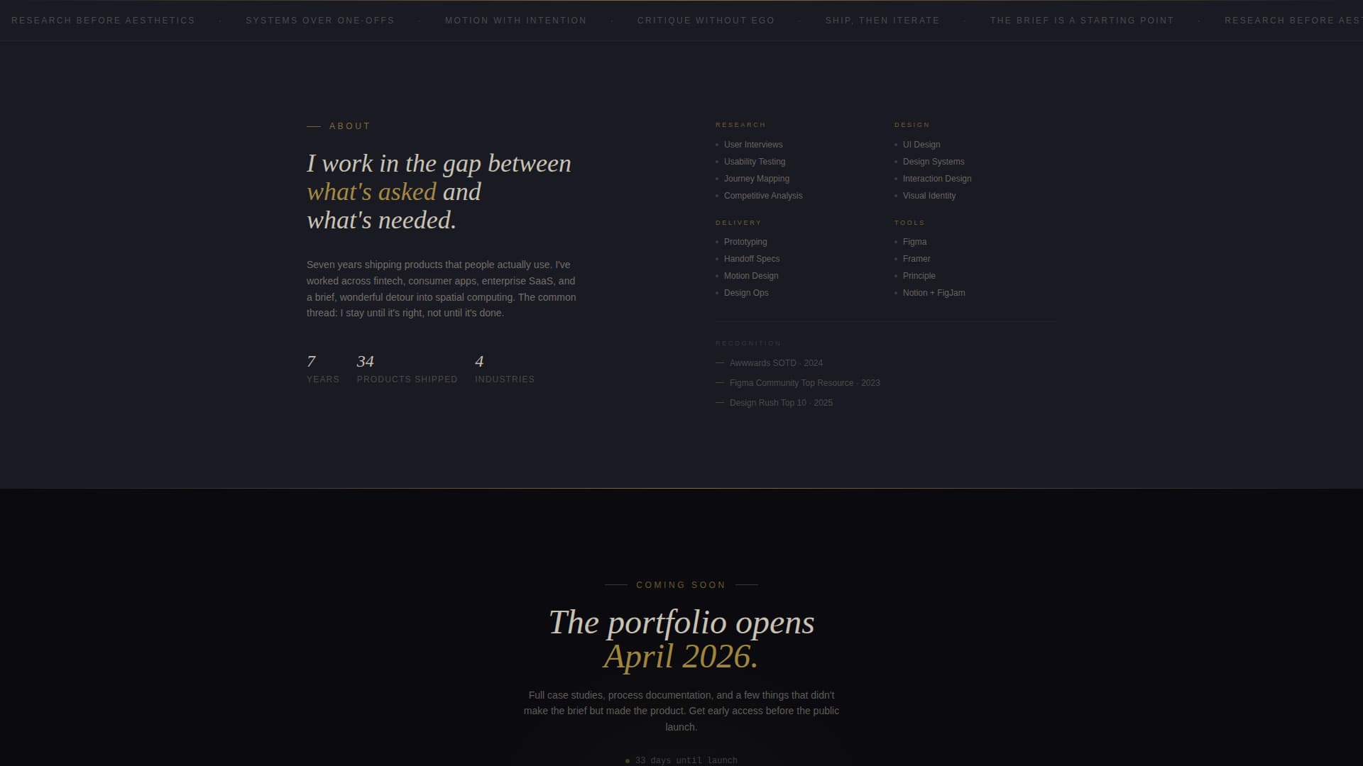 UI/UX Designer Portfolio Pre-Launch Website Template