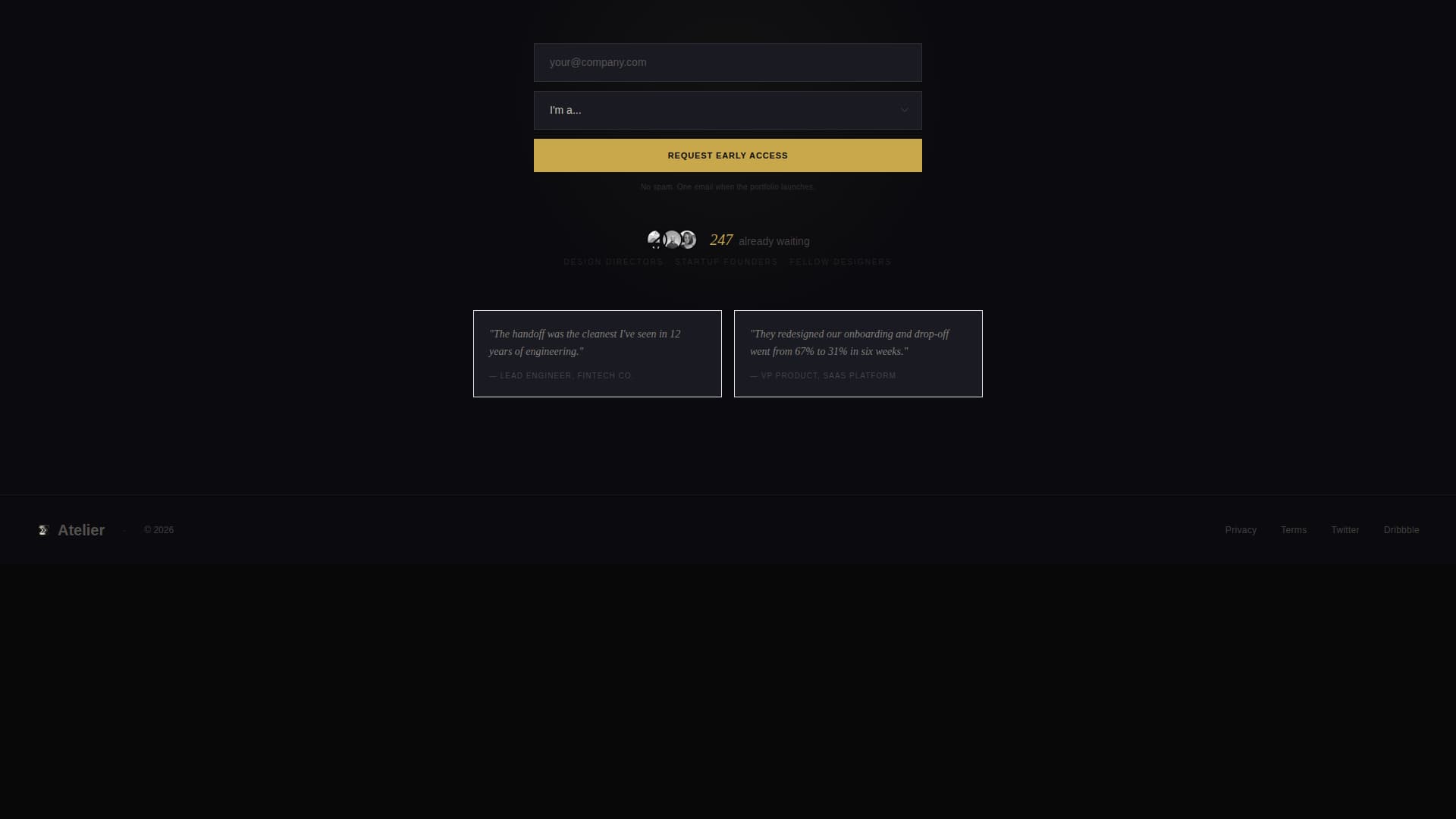 UI/UX Designer Portfolio Pre-Launch Website Template
