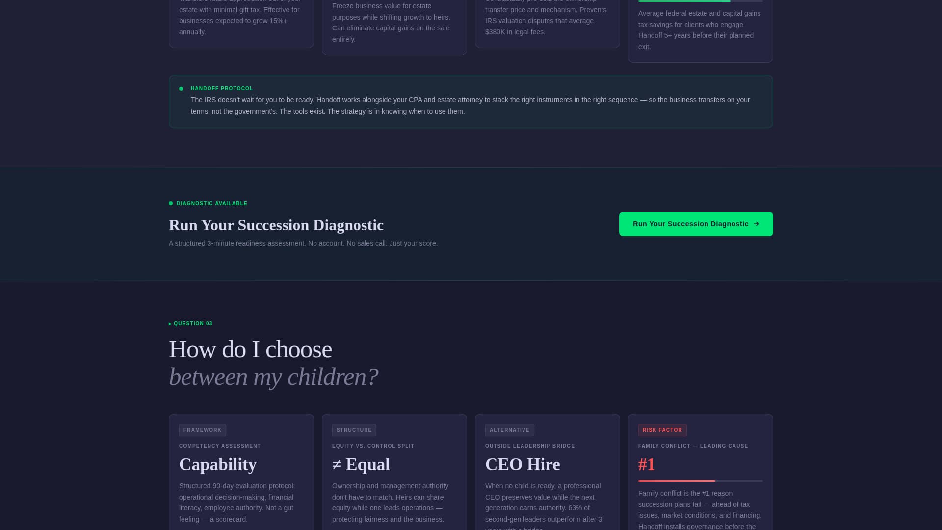 Estate & Succession Planning FAQ Website Template
