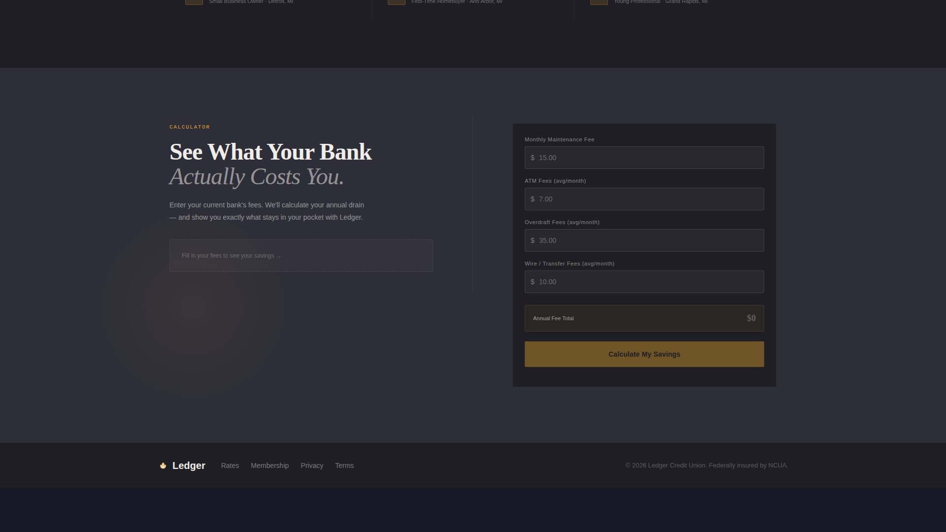 Bank & Financial Institution Pricing Website Template