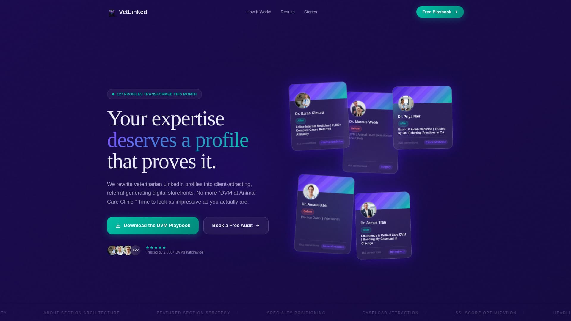 Vetlinked - Highconverting Veterinarian Landing Page Template