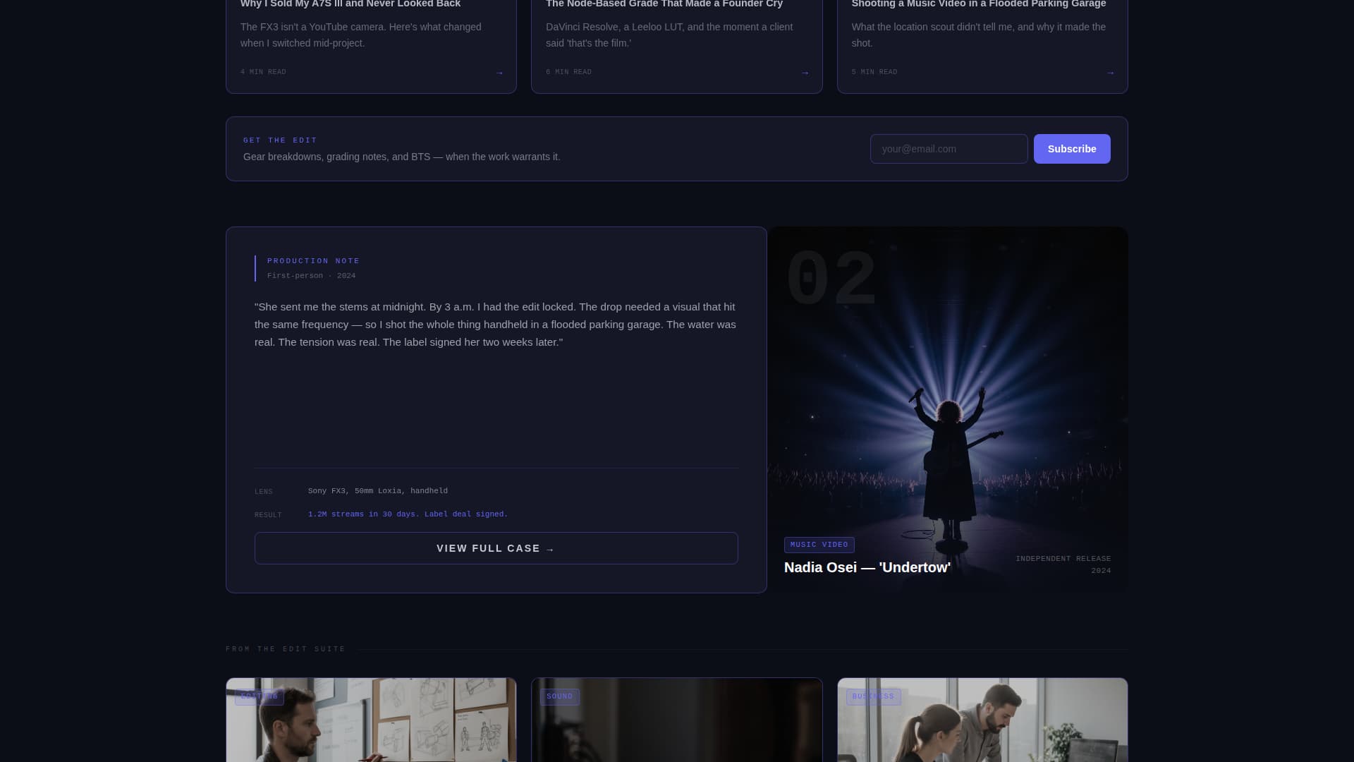Videographer Portfolio Specialist Portfolio Website Template