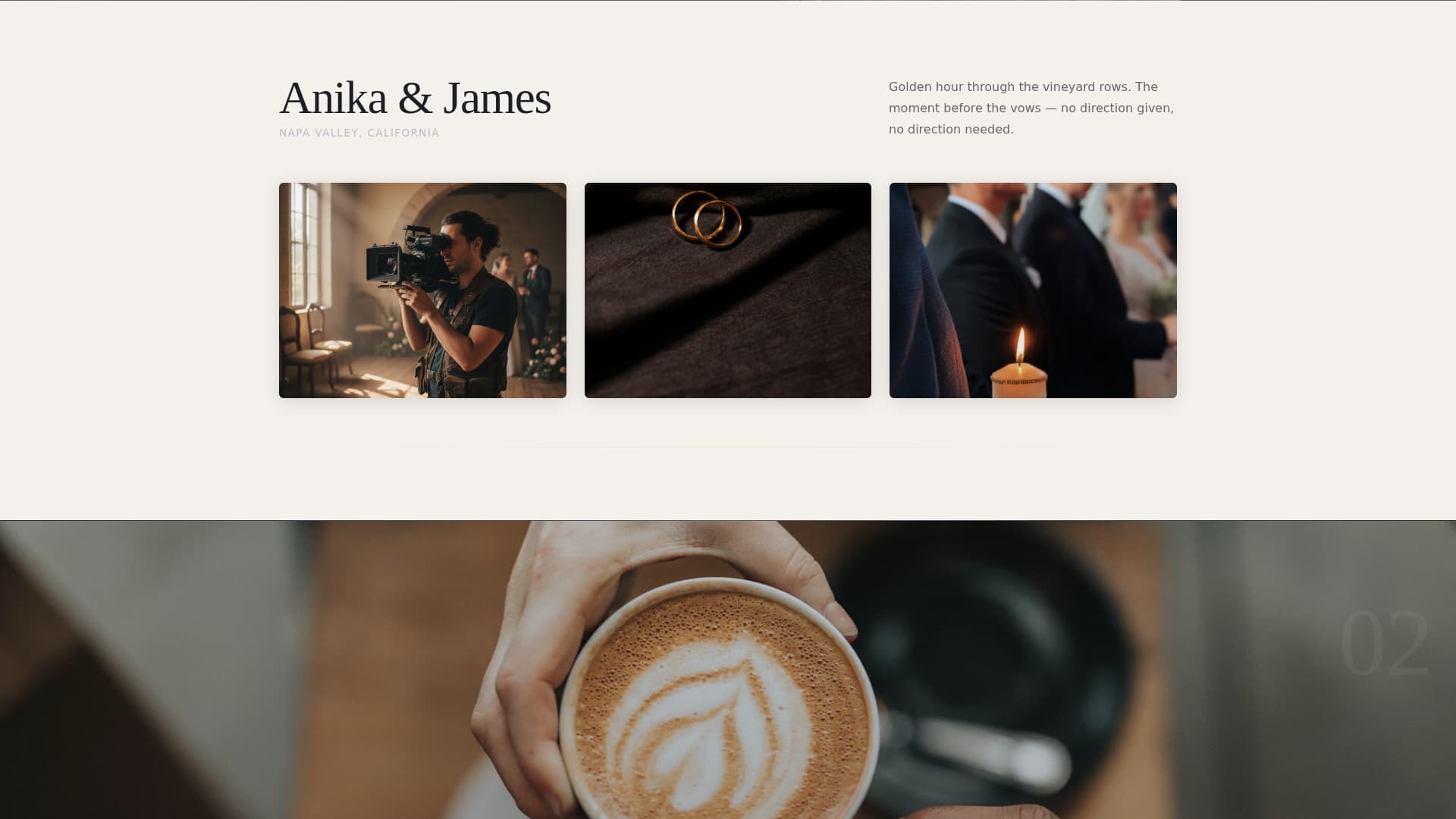 Videographer Portfolio Professional Website Template