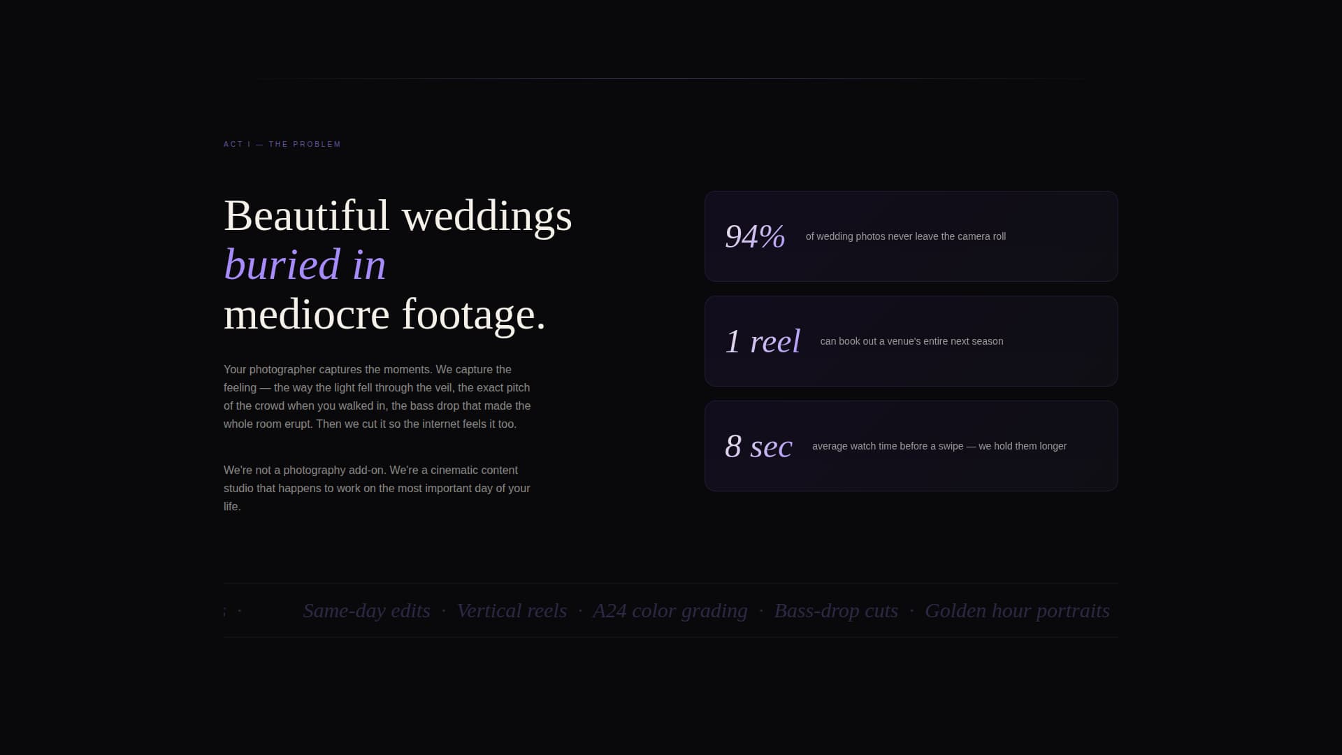 Wedding Marketing & Agency Booking Website Template