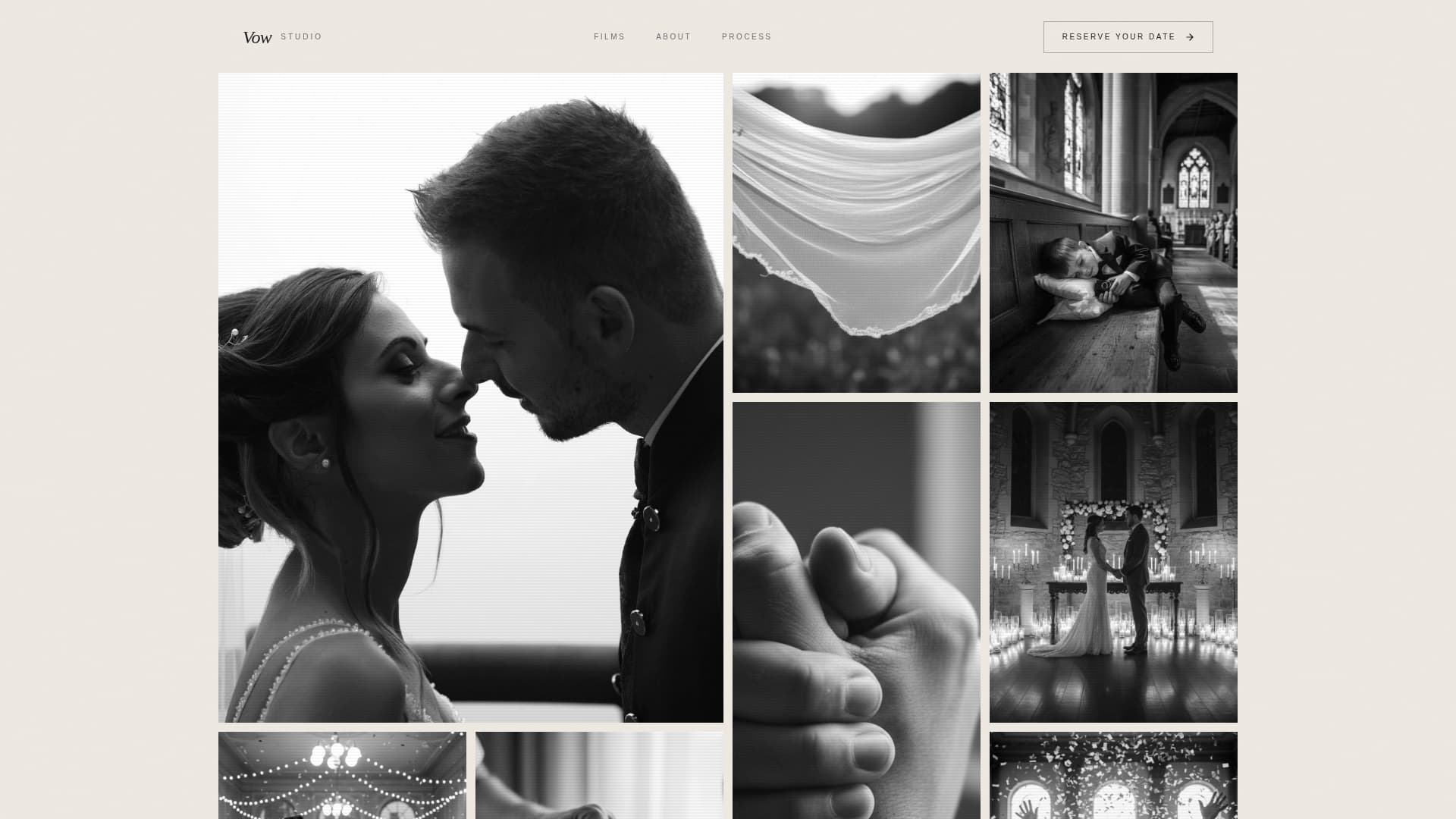 Videography & Film Portfolio Booking Website Template