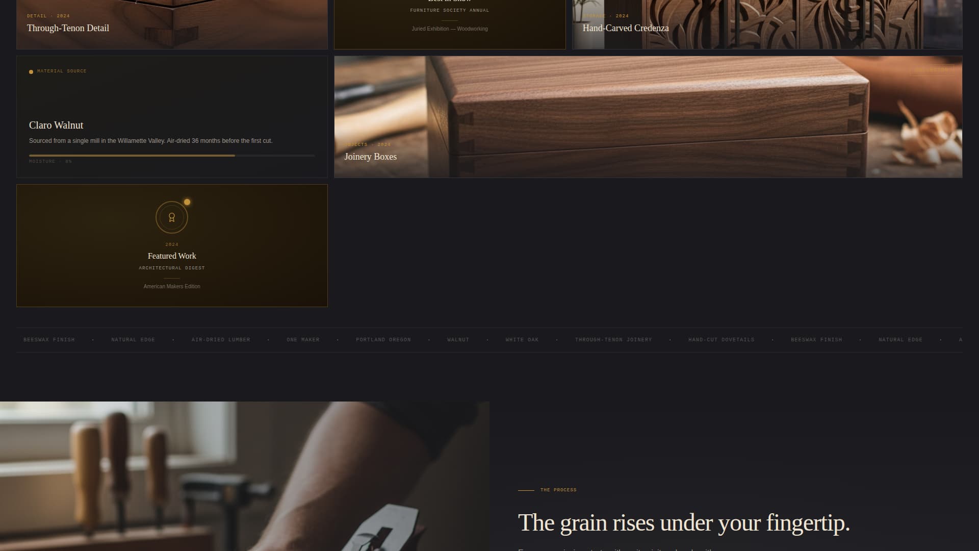 Chisel - Artisan Woodworker Landing Page Template