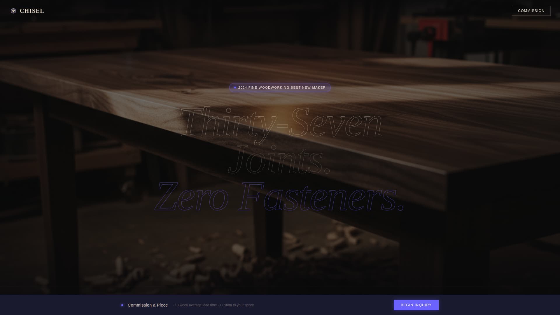 Woodworker Portfolio Portfolio Website Template