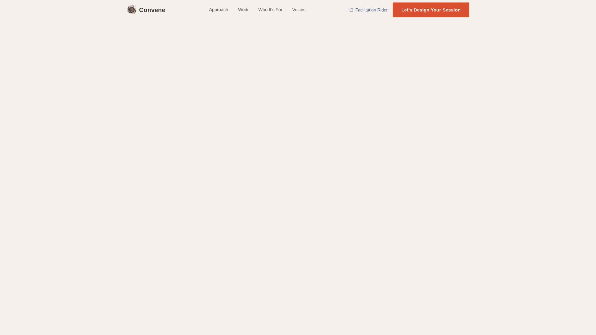 Convene - Transformative Facilitator Landing Page Template