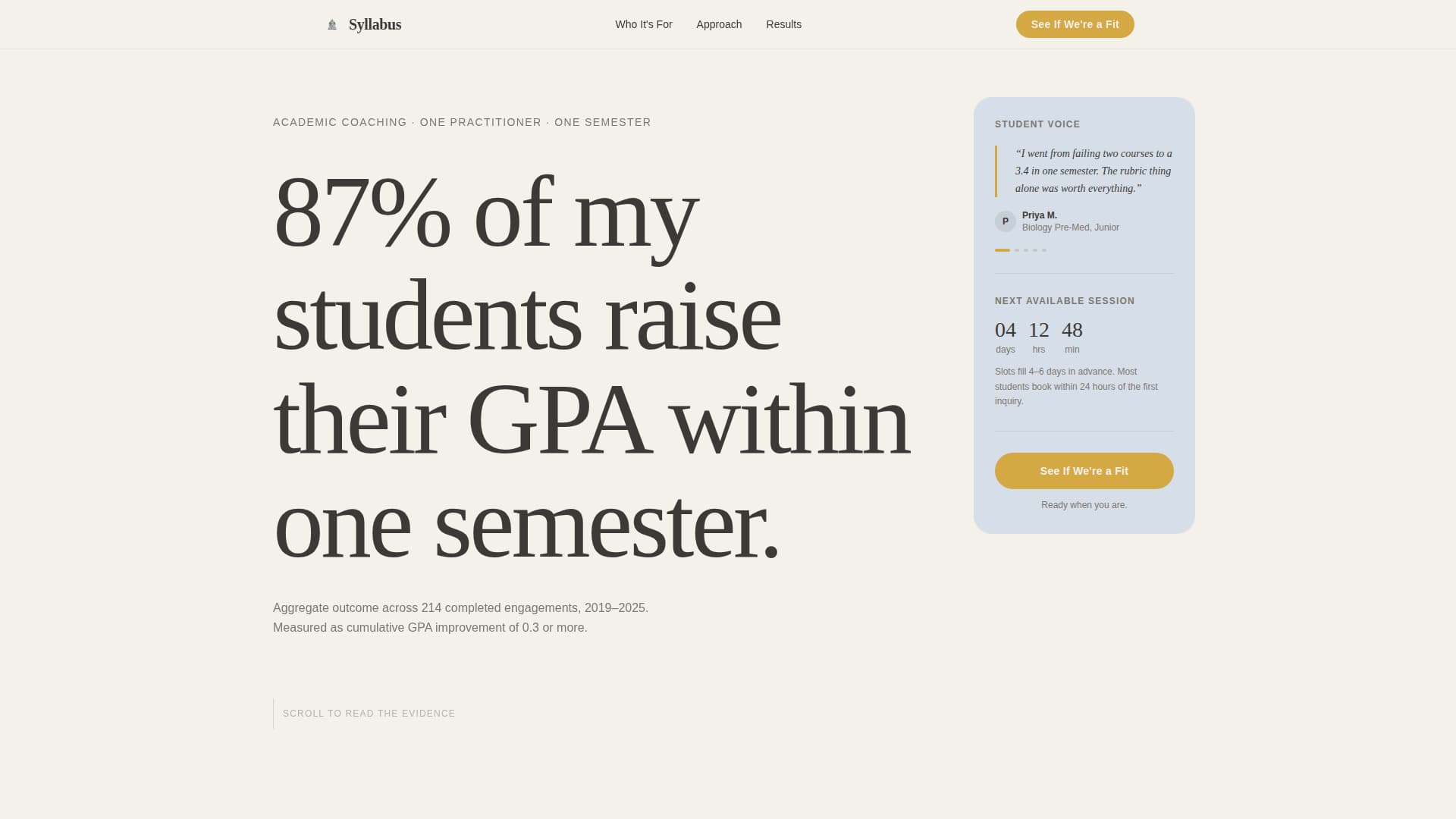 Syllabus - Authoritative Academic Landing Page Template