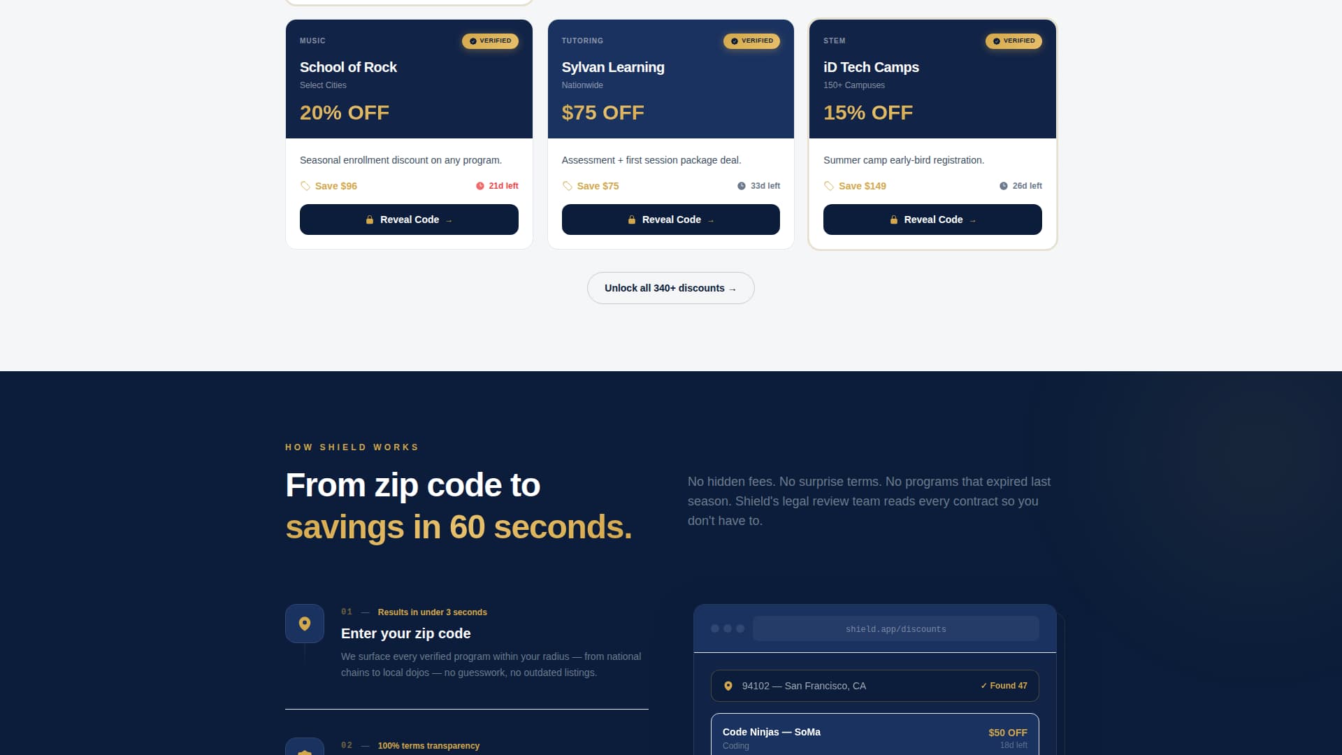 Shield - Verified Afterschool Landing Page Template