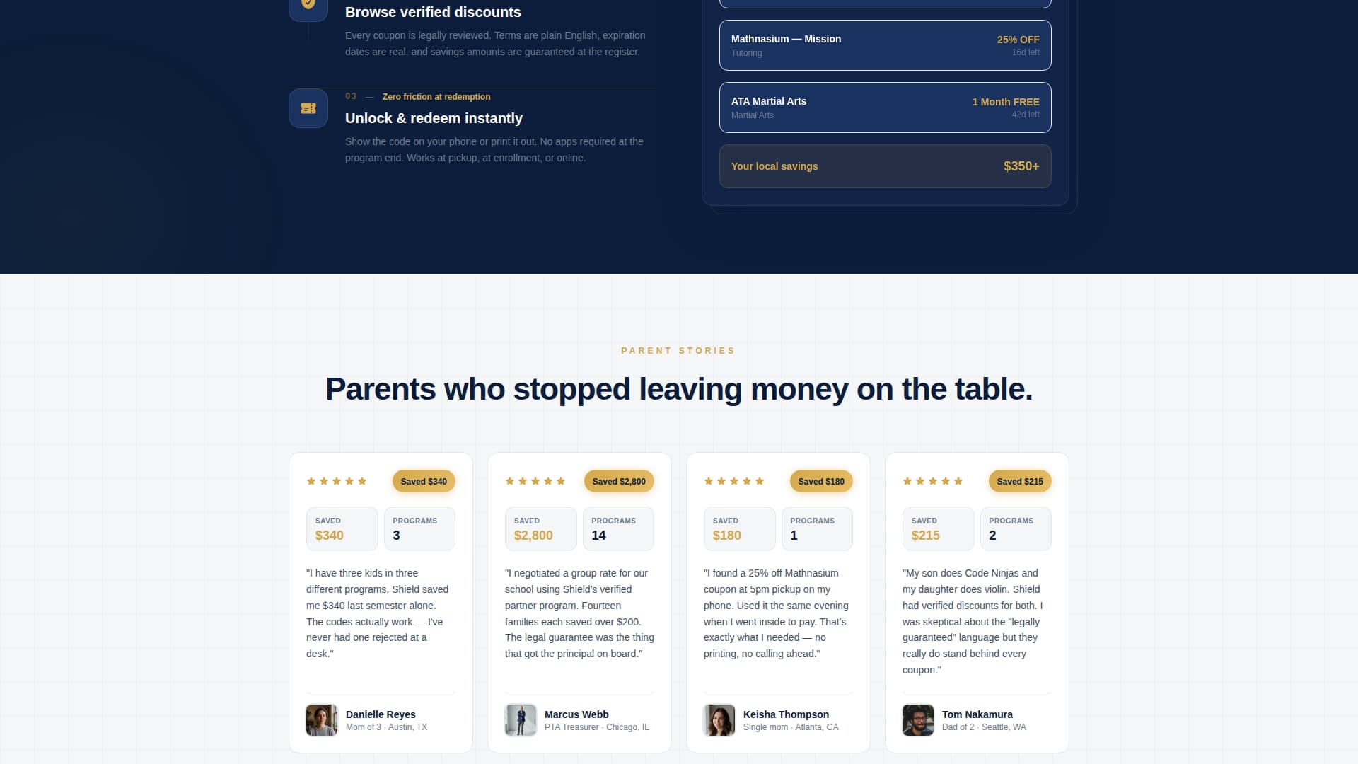 Shield - Verified Afterschool Landing Page Template