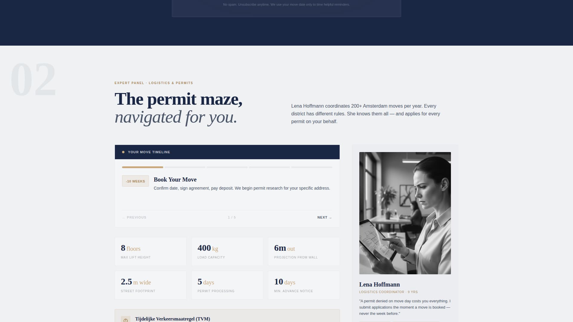 Verhuizen - Precision Moving Landing Page Template