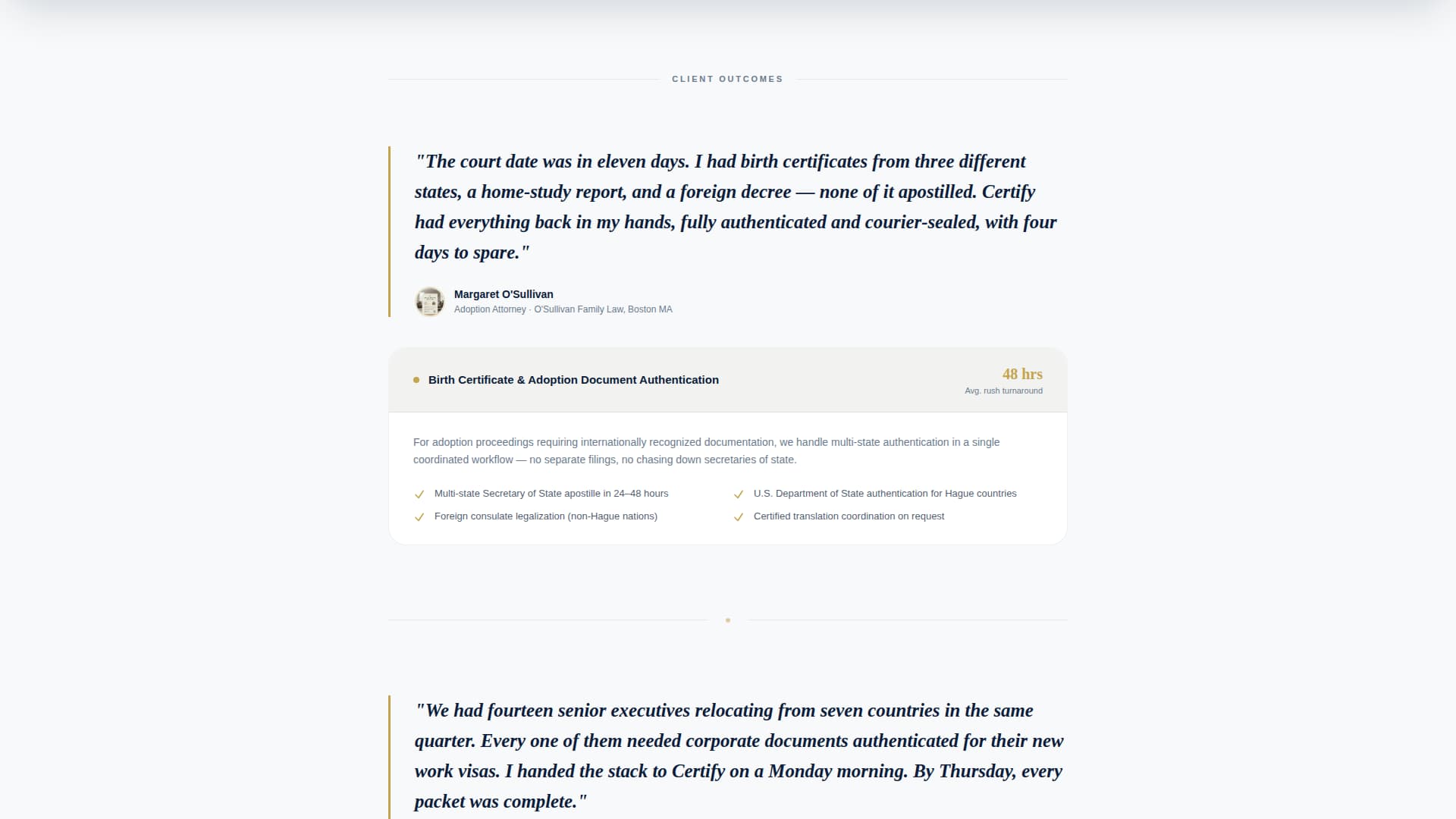 Certify - Trusted Apostille Landing Page Template