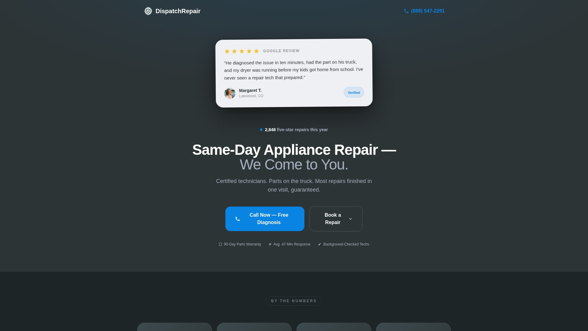 Dispatch - Reliable Appliance Landing Page Template