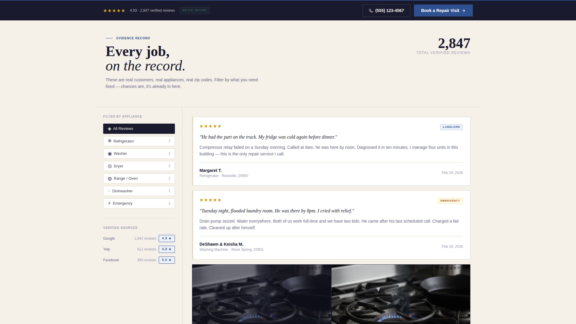 Verdict - Trusted Appliancetechnician Landing Page Template