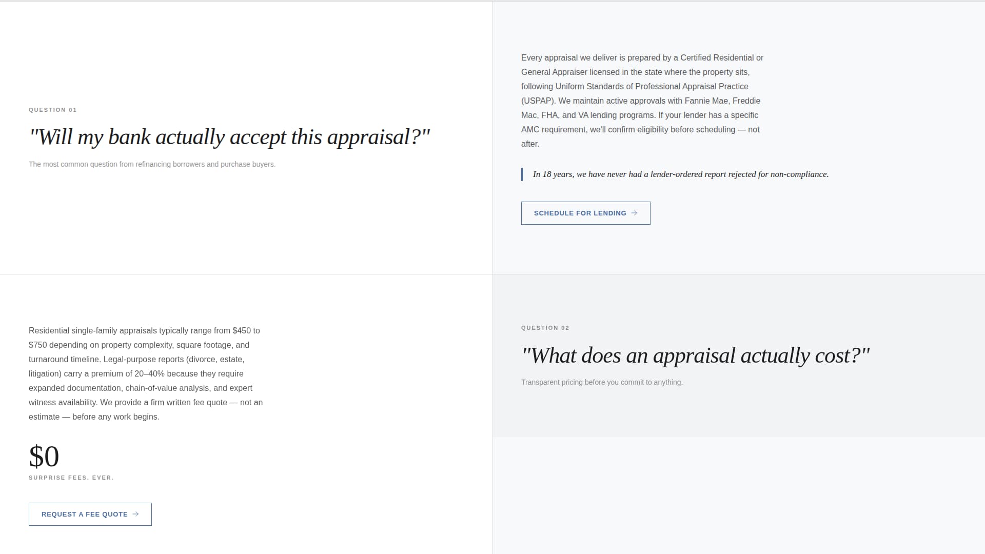 Appraise - Authoritative Appraiser Landing Page Template