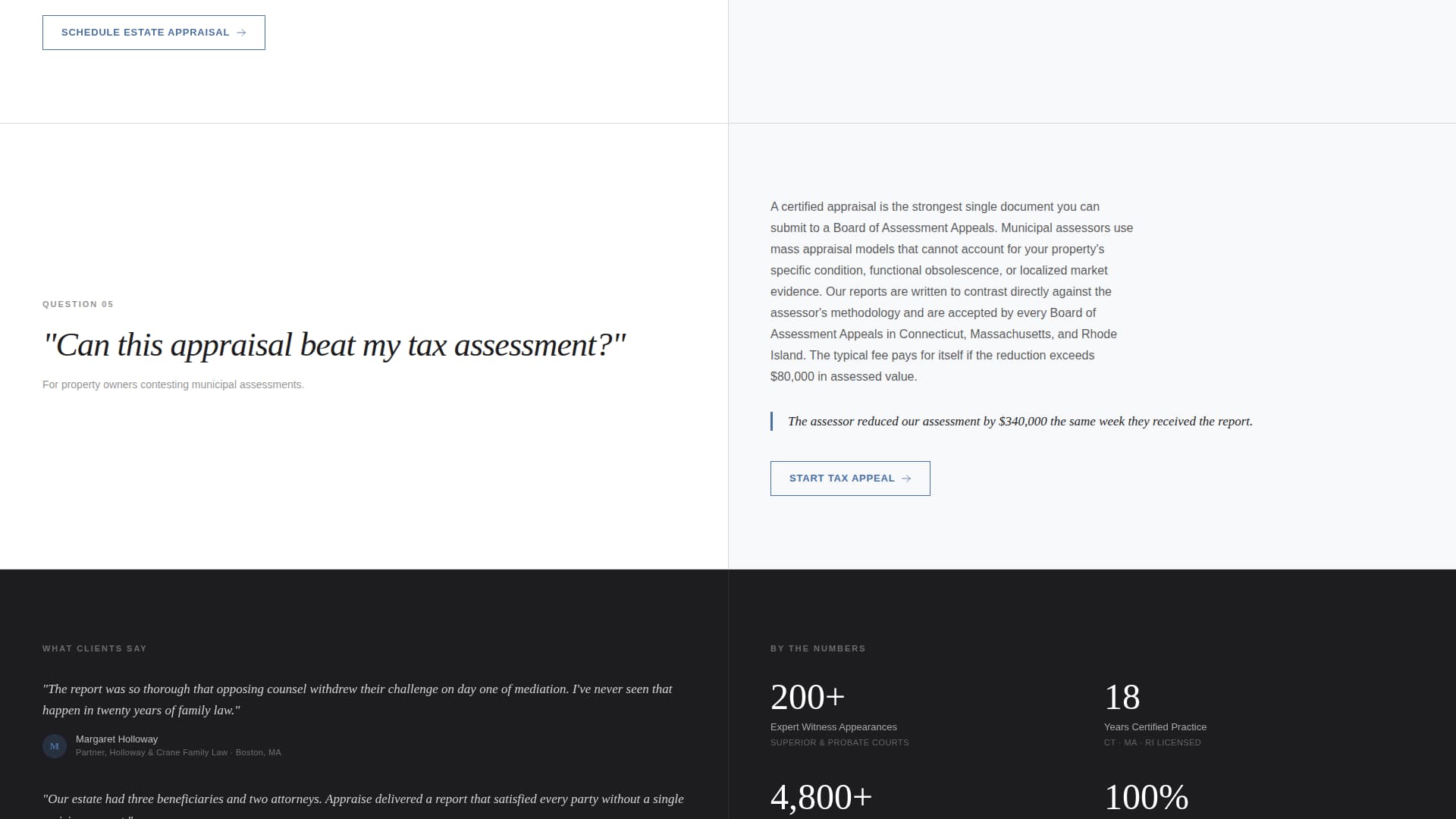 Appraise - Authoritative Appraiser Landing Page Template