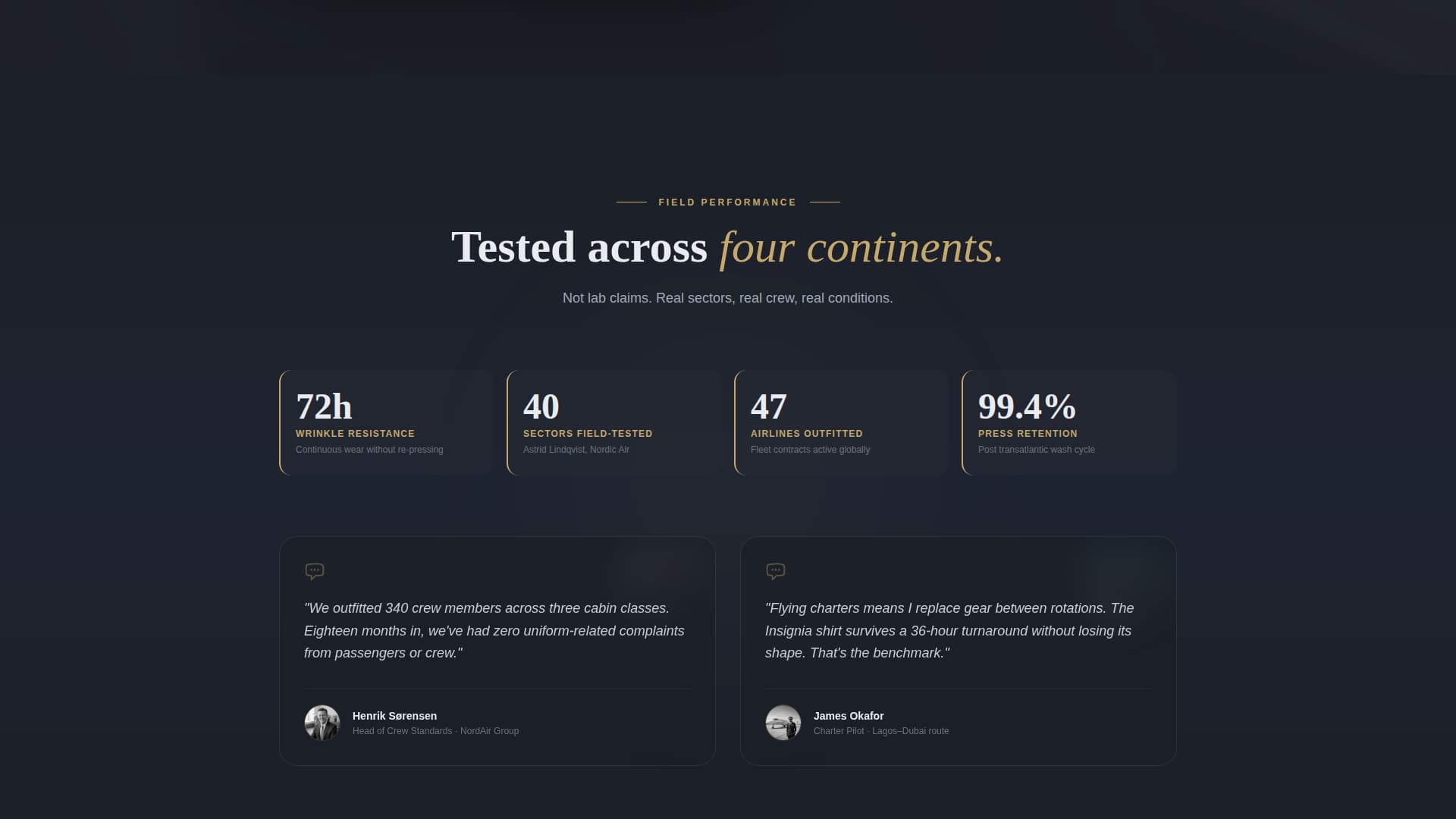 Insignia - Precision Aviation Landing Page Template
