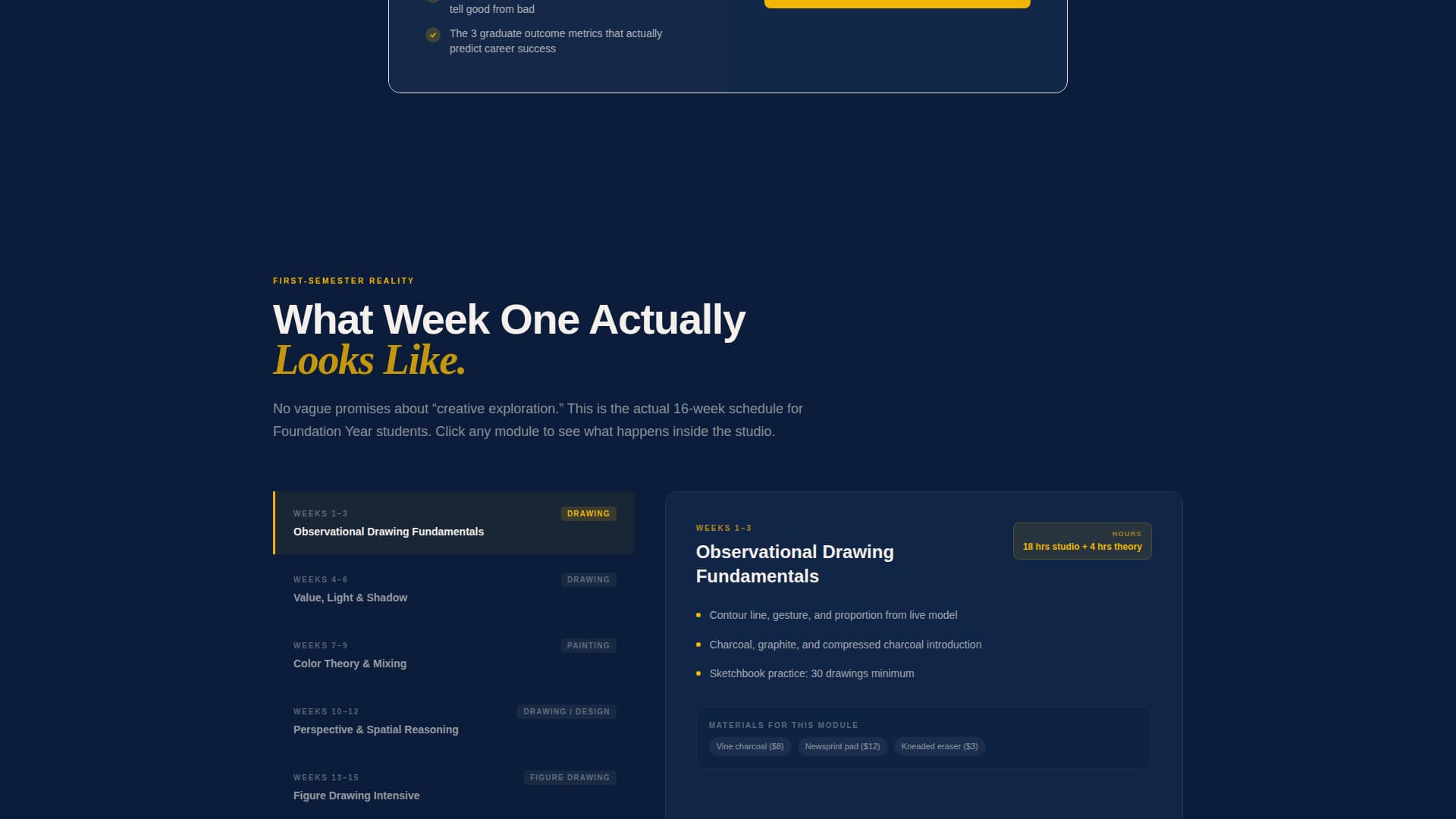 Syllabus - Authoritative Artschool Landing Page Template