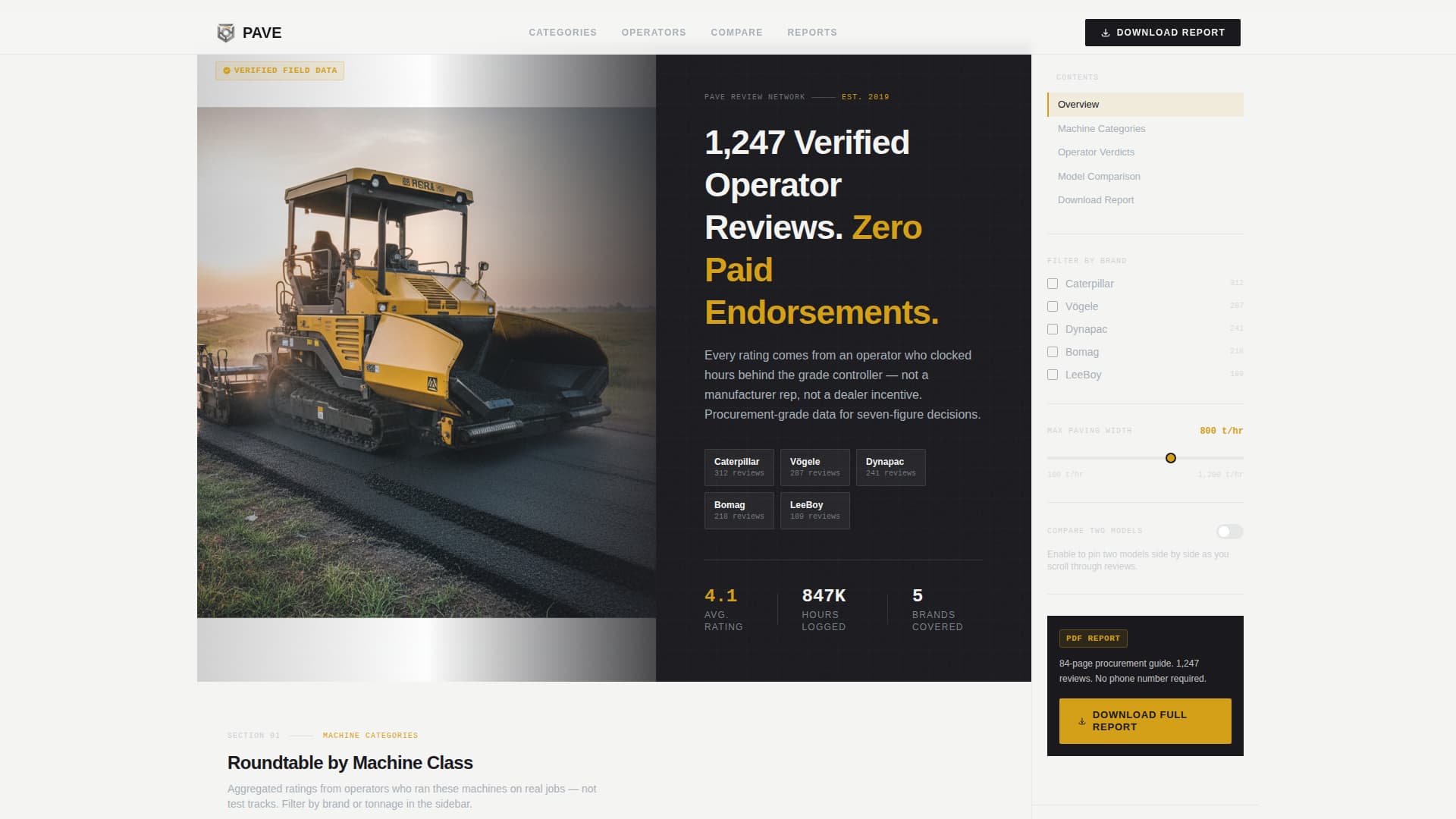 Pave - Authoritative Paver Landing Page Template