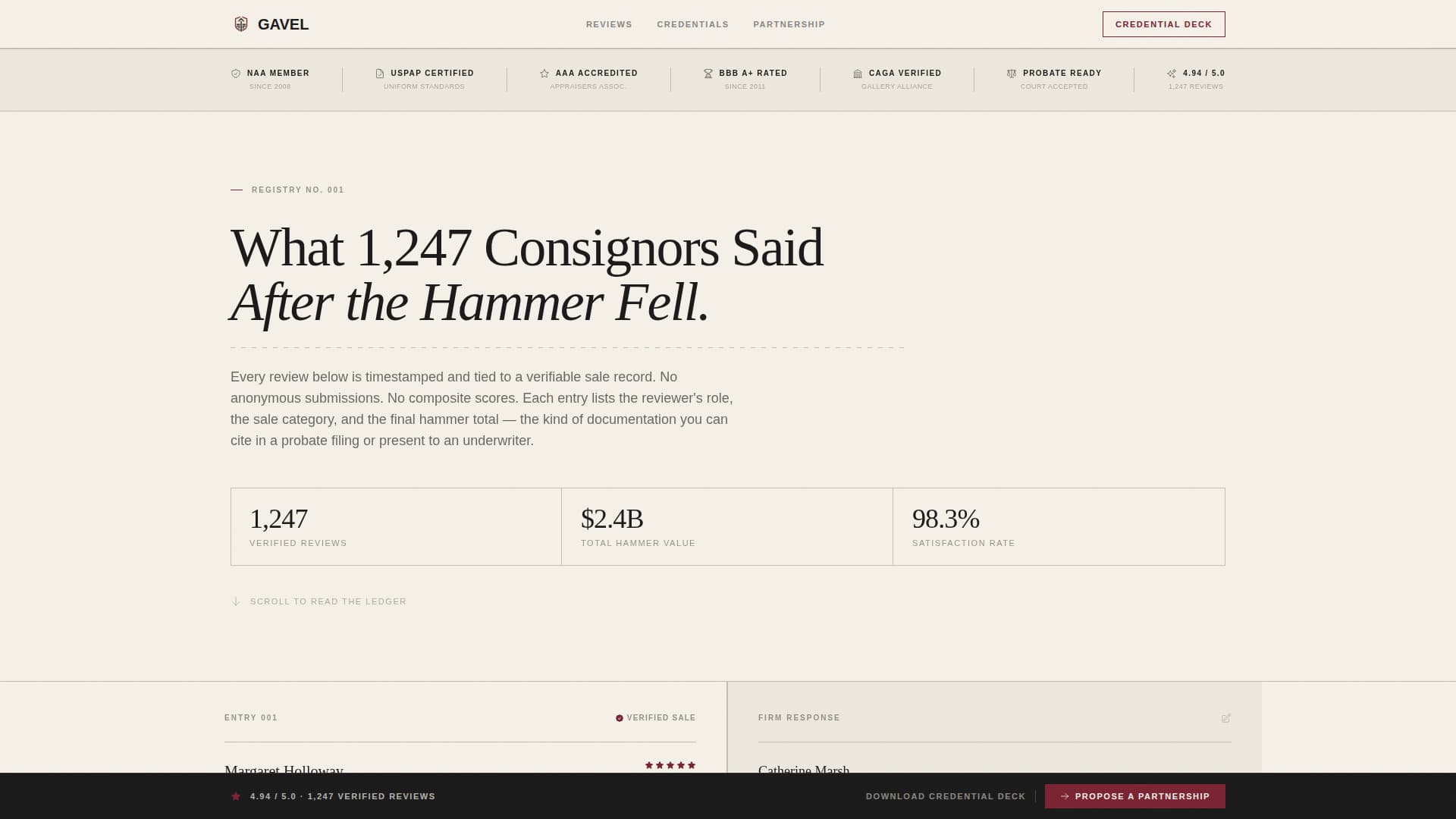 Auctioneer - Modern Reviews Landing Page Template