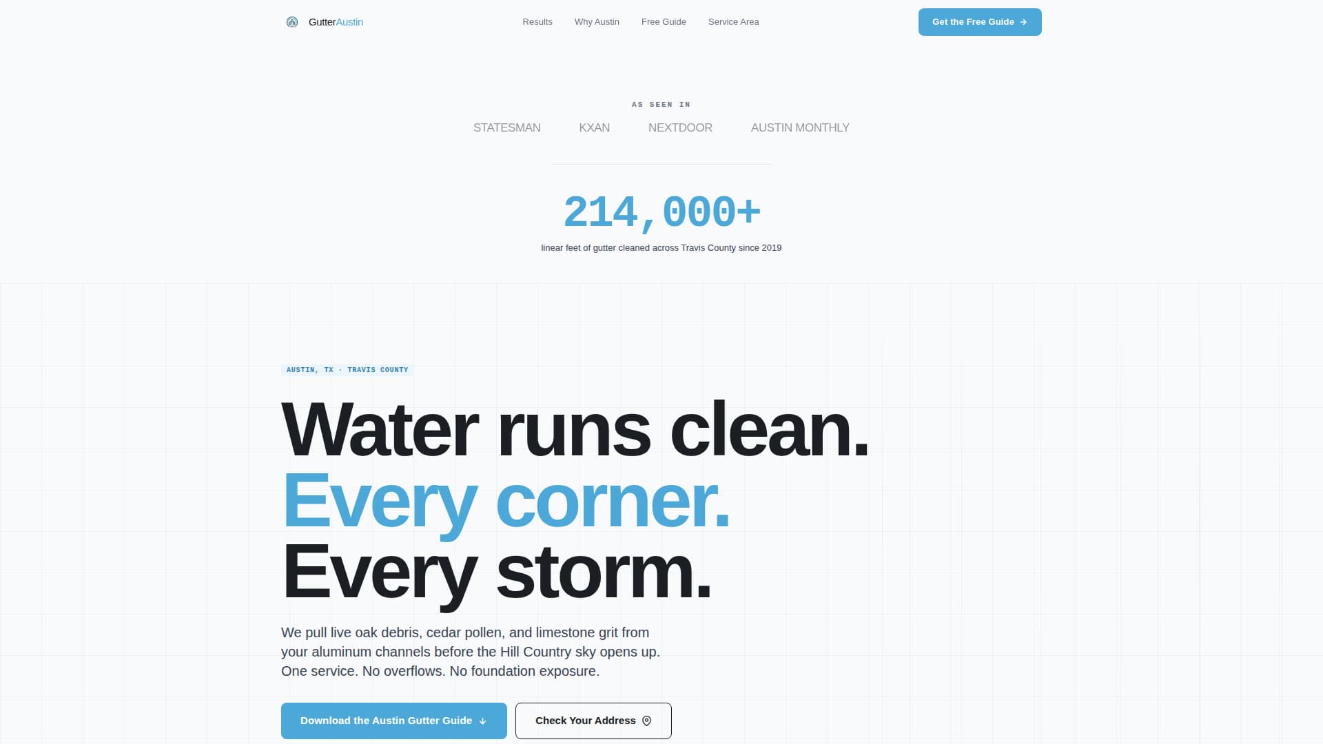Gutter - Precision Cleaning Landing Page Template