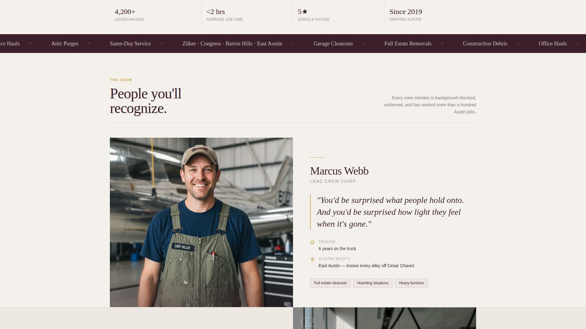 Haul - Precision Junkremoval Landing Page Template