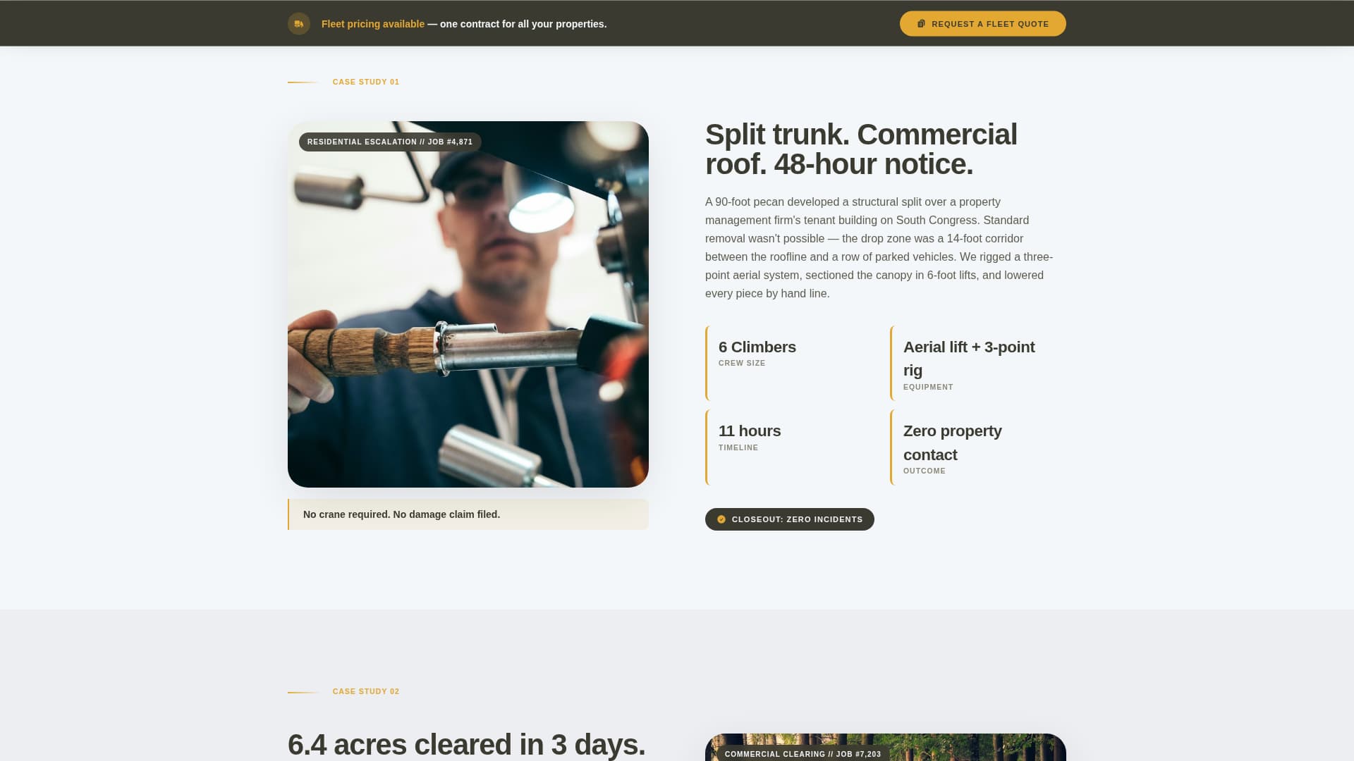 Canopy - Precision Treeservice Landing Page Template