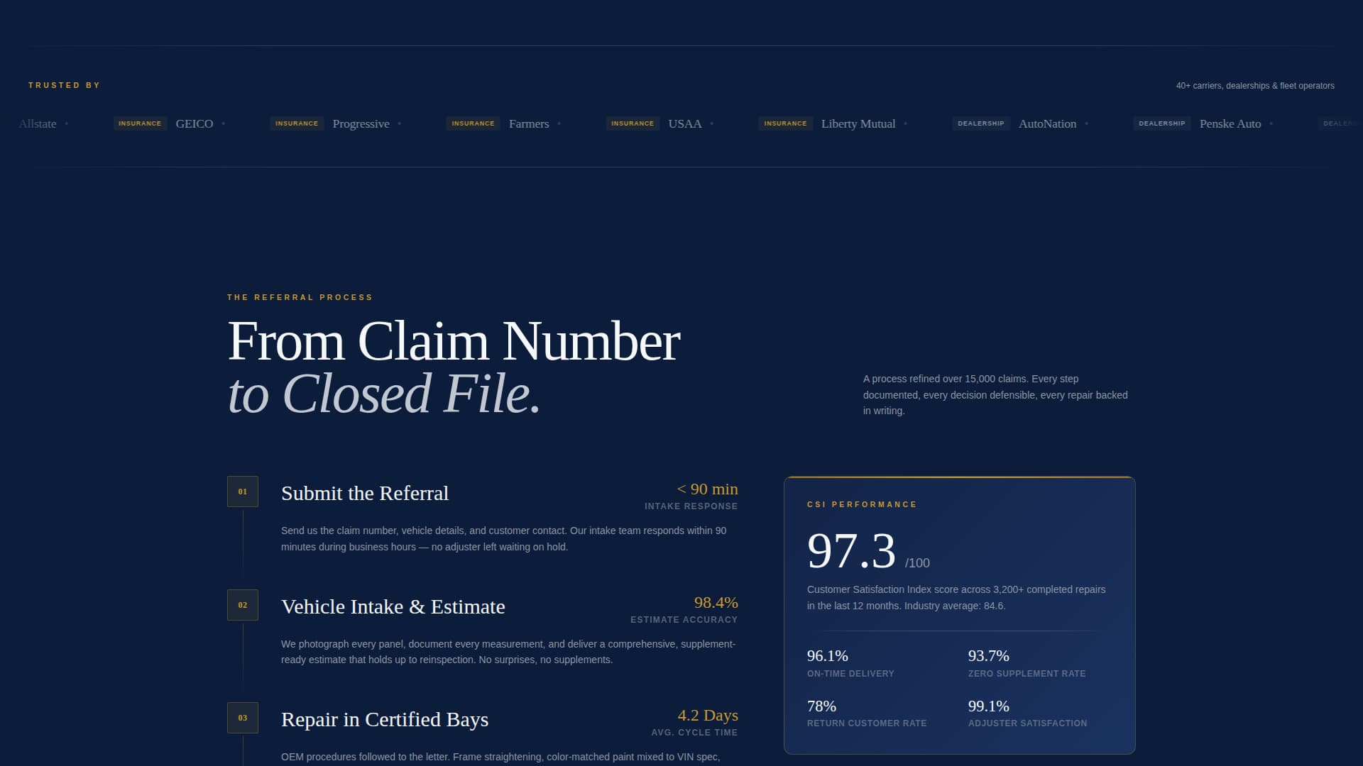Shield - Trusted Collision Landing Page Template
