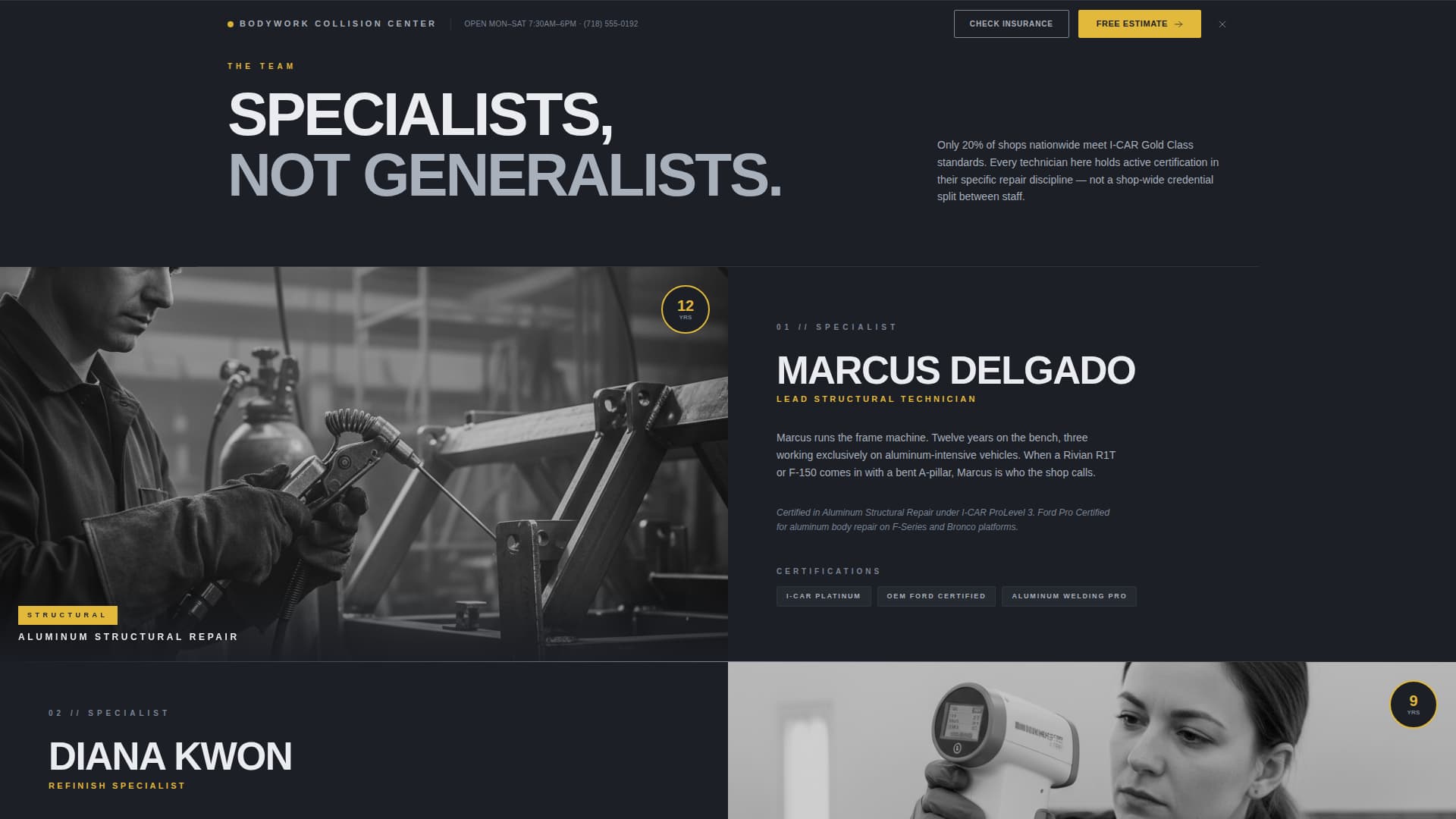 Bodywork - Trusted Autobody Landing Page Template